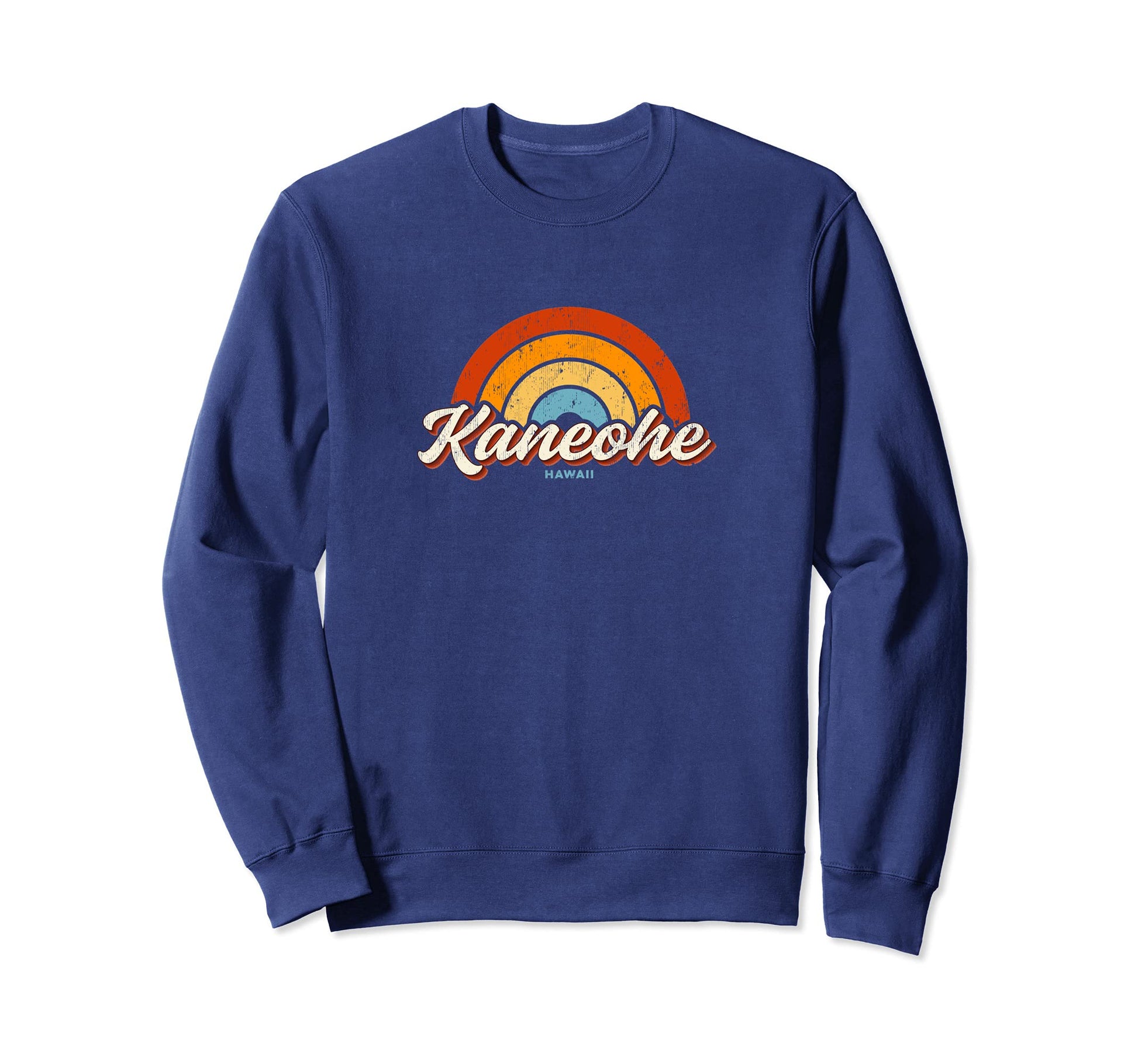Kaneohe Hawaii Hi Rainbow 70S Sweatshirt - Custom Art Print Unisex - T-Shirt, Sweatshirt, Hoodie