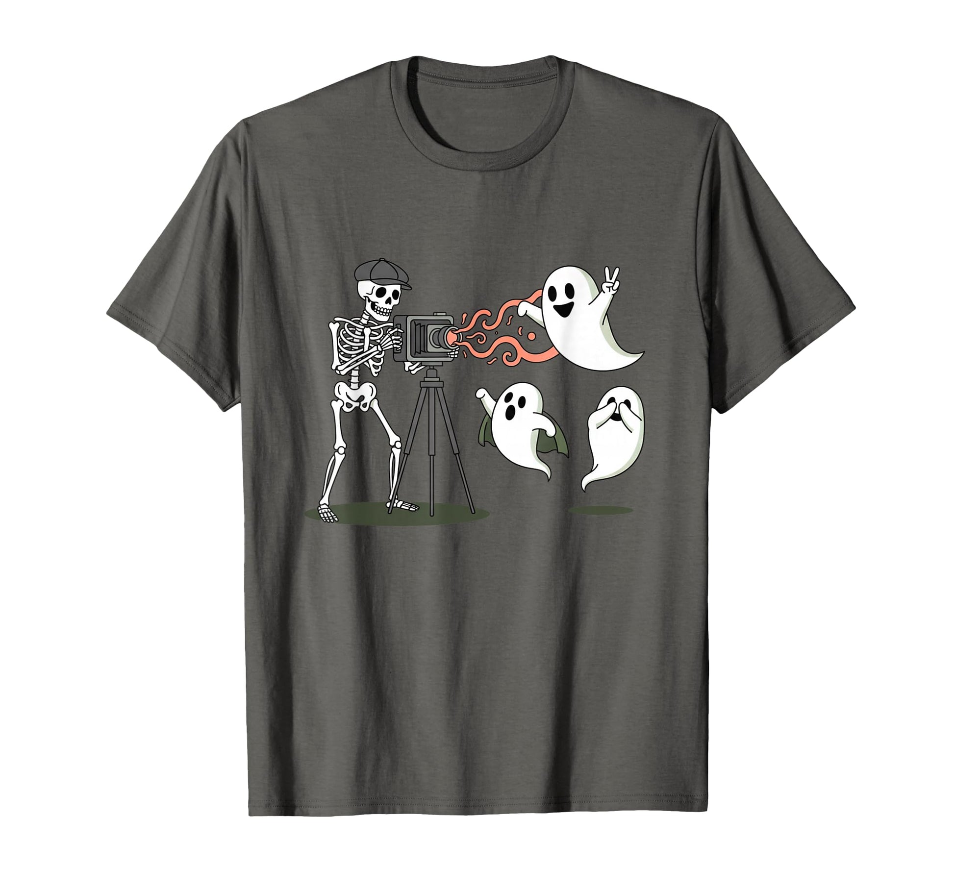 Photographer Skeleton Camera T-Shirt - Casual Everyday Wear Unisex - T-Shirt, Sweatshirt, Hoodie