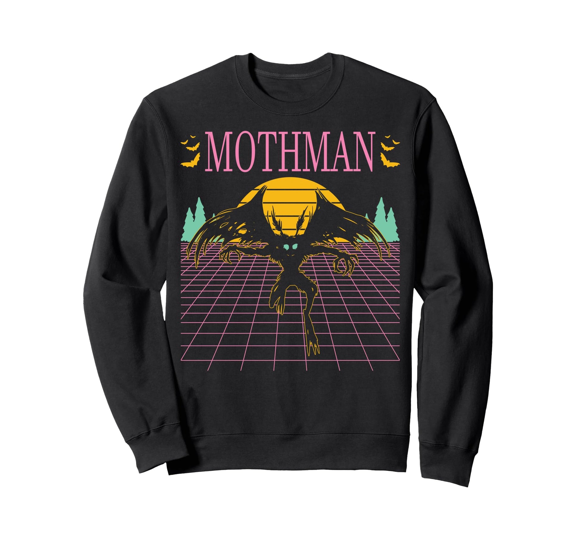 Vaporwave Aesthetic Mothman Sweatshirt - Novelty Apparel for Adults - T-Shirt, Sweatshirt, Hoodie
