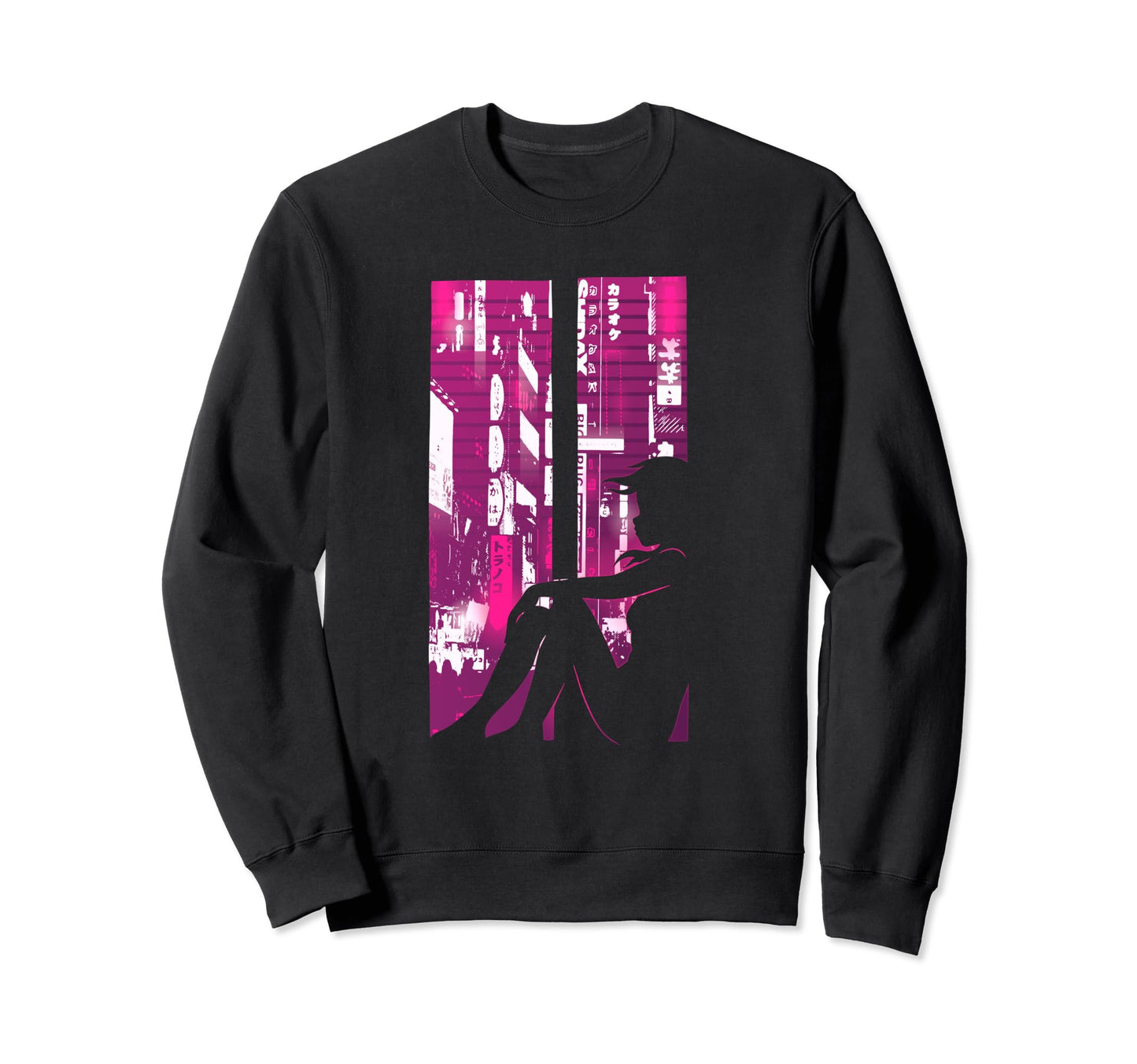 Anime Vaporwave Aesthetic Synthwave Sweatshirt - Minimalist Print Unisex - T-Shirt, Sweatshirt, Hoodie