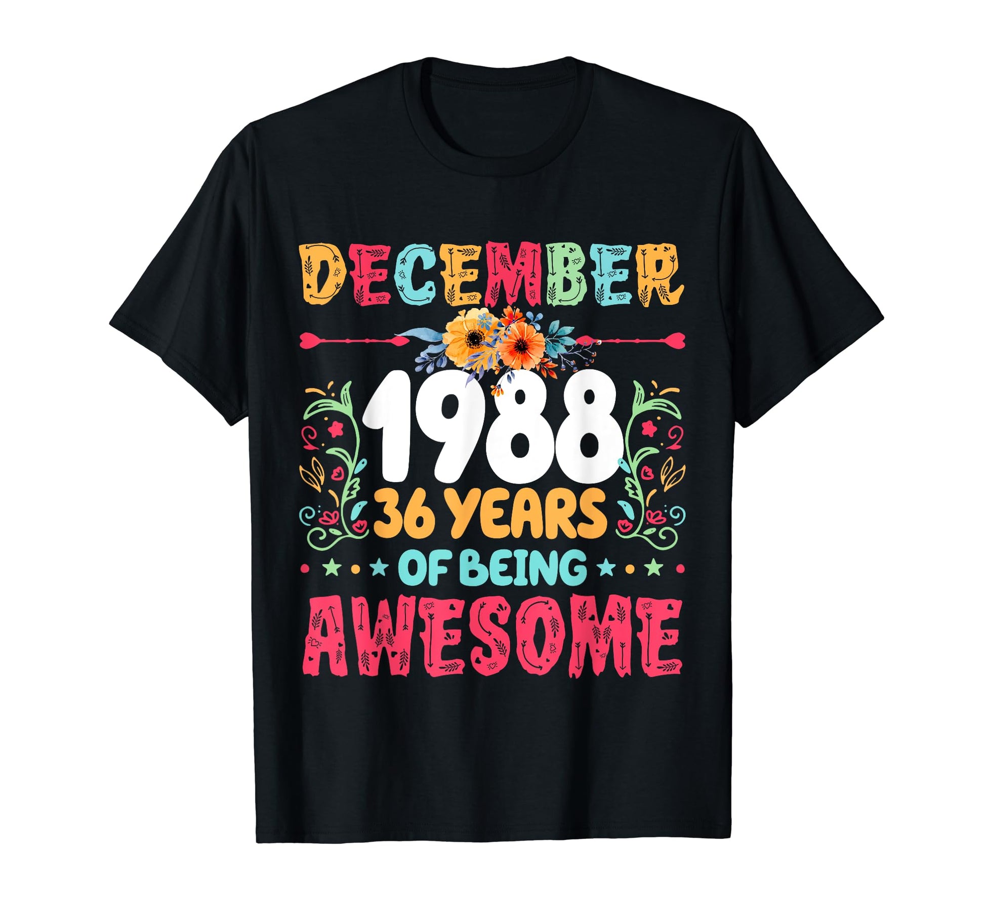 Since December 1988 36 Years Being T-Shirt - Minimalist Print Men Women - T-Shirt, Sweatshirt, Hoodie