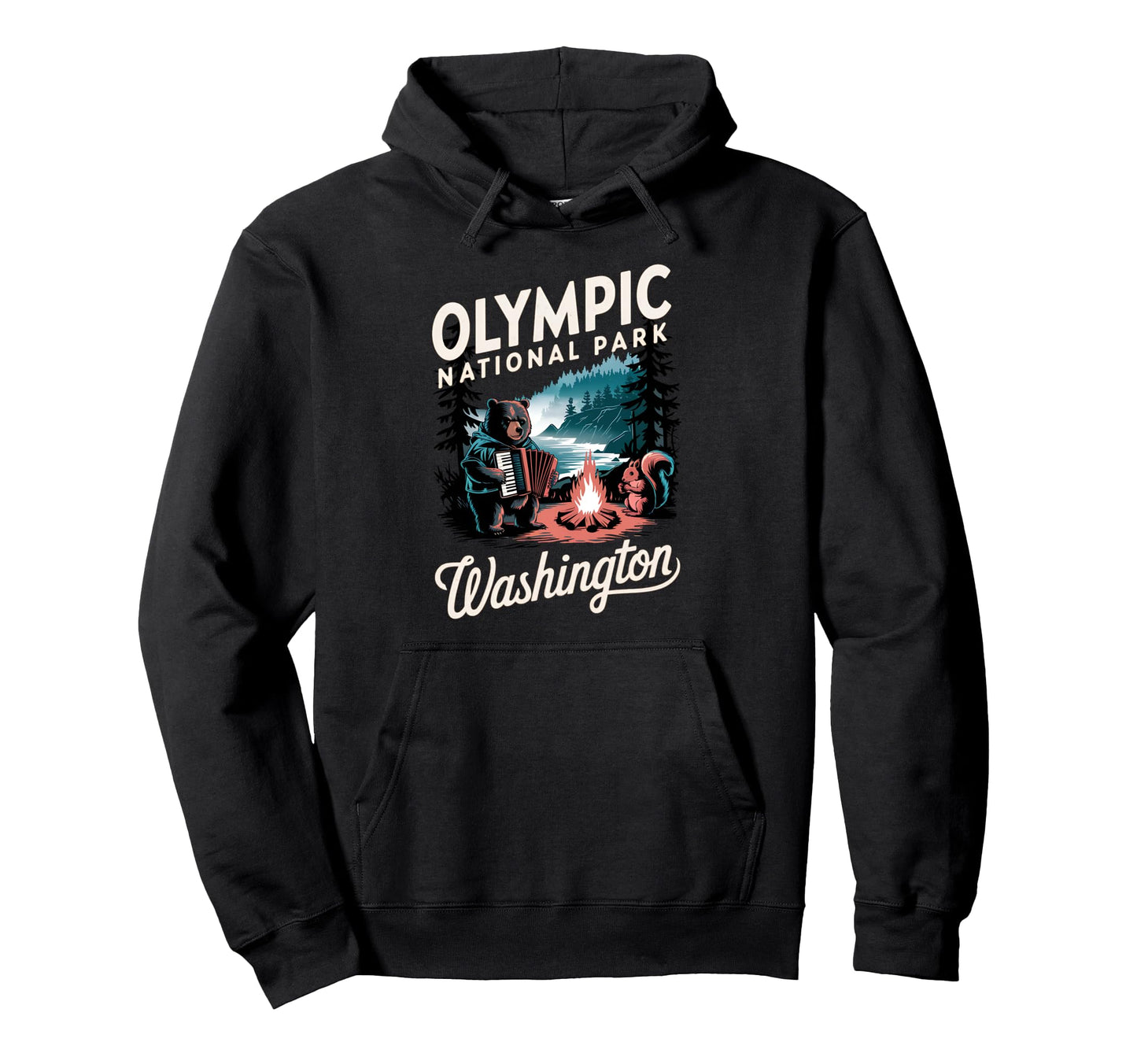 Travel Adventure Olympic National Park Hoodie - Trendy Graphic Unisex - T-Shirt, Sweatshirt, Hoodie