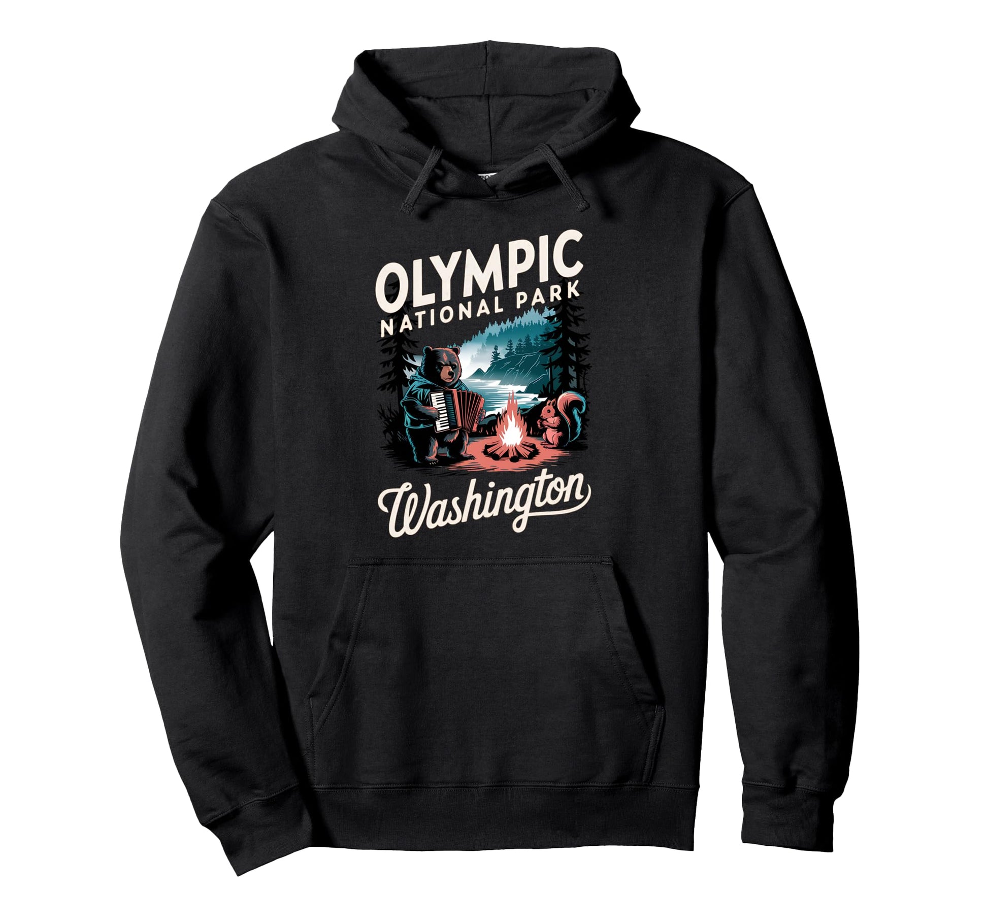 Travel Adventure Olympic National Park Hoodie - Trendy Graphic Unisex - T-Shirt, Sweatshirt, Hoodie