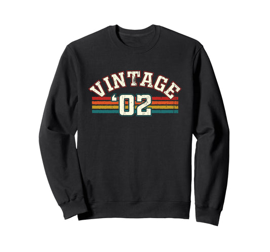 2002 Birth Year Birthday Sweatshirt - Fun Novelty Design for Adults - T-Shirt, Sweatshirt, Hoodie