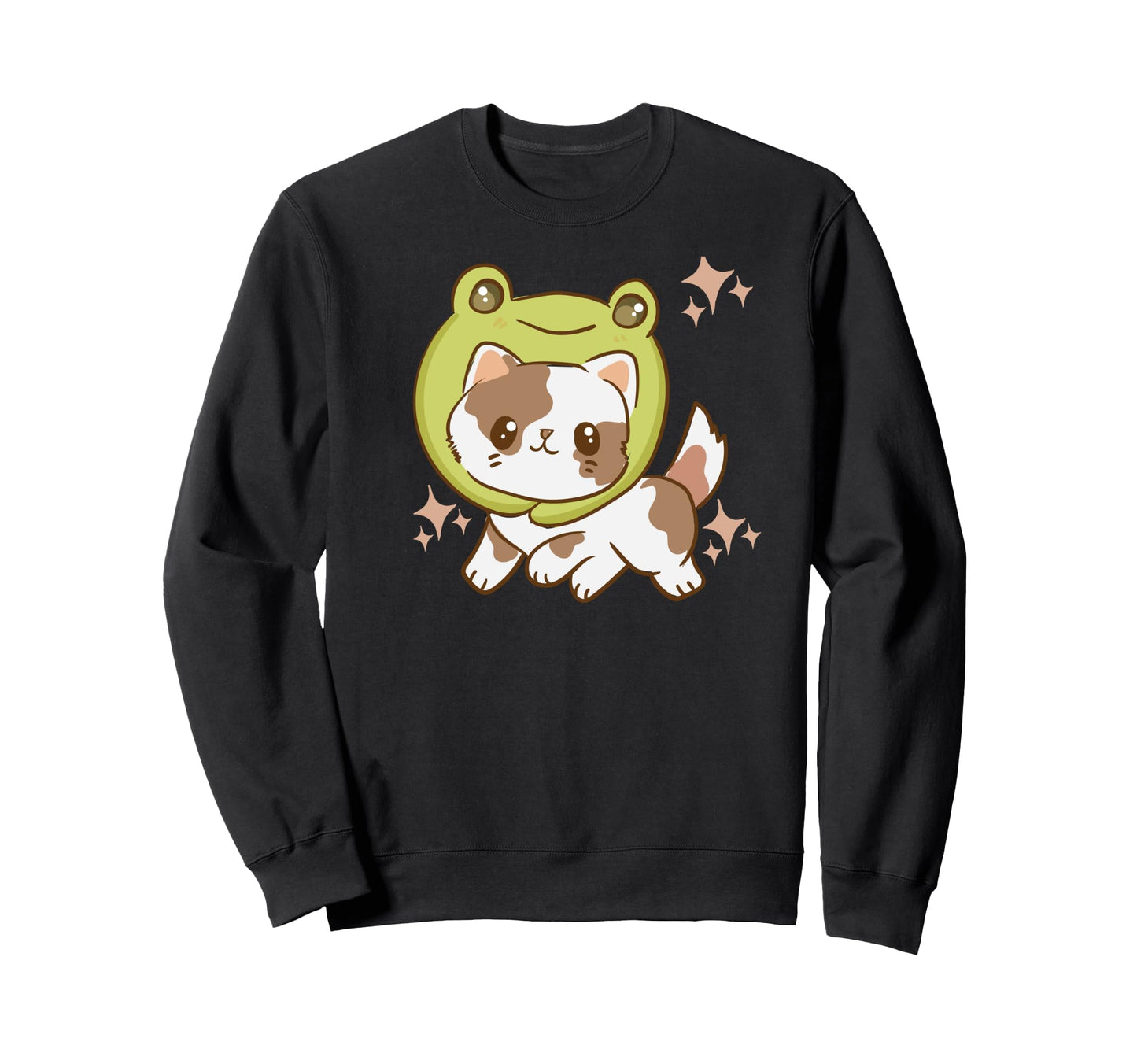 Kawaii Anime Cat Frog Costume Sweatshirt - Trendy Graphic for Adults - T-Shirt, Sweatshirt, Hoodie