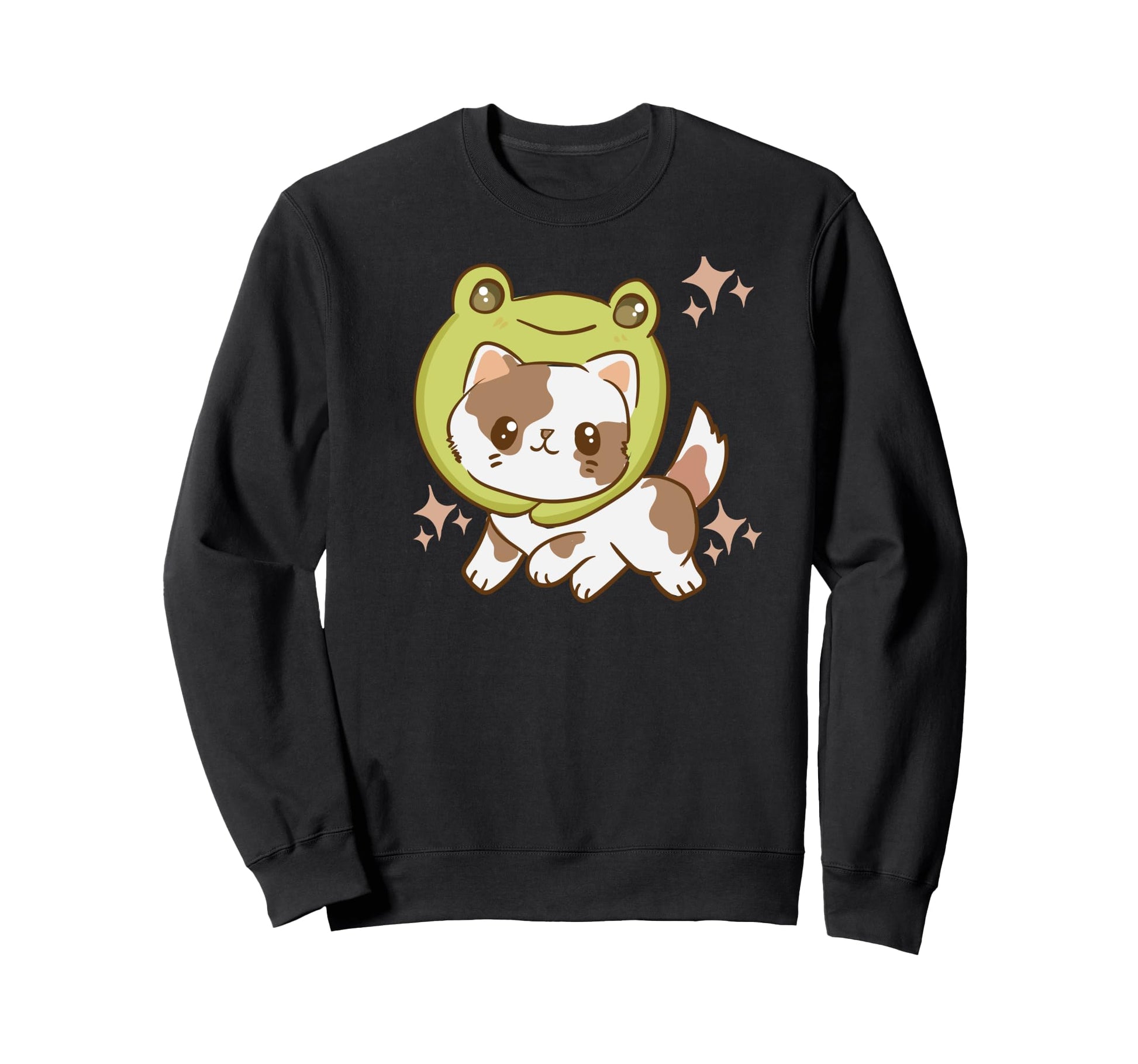 Kawaii Anime Cat Frog Costume Sweatshirt - Trendy Graphic for Adults - T-Shirt, Sweatshirt, Hoodie