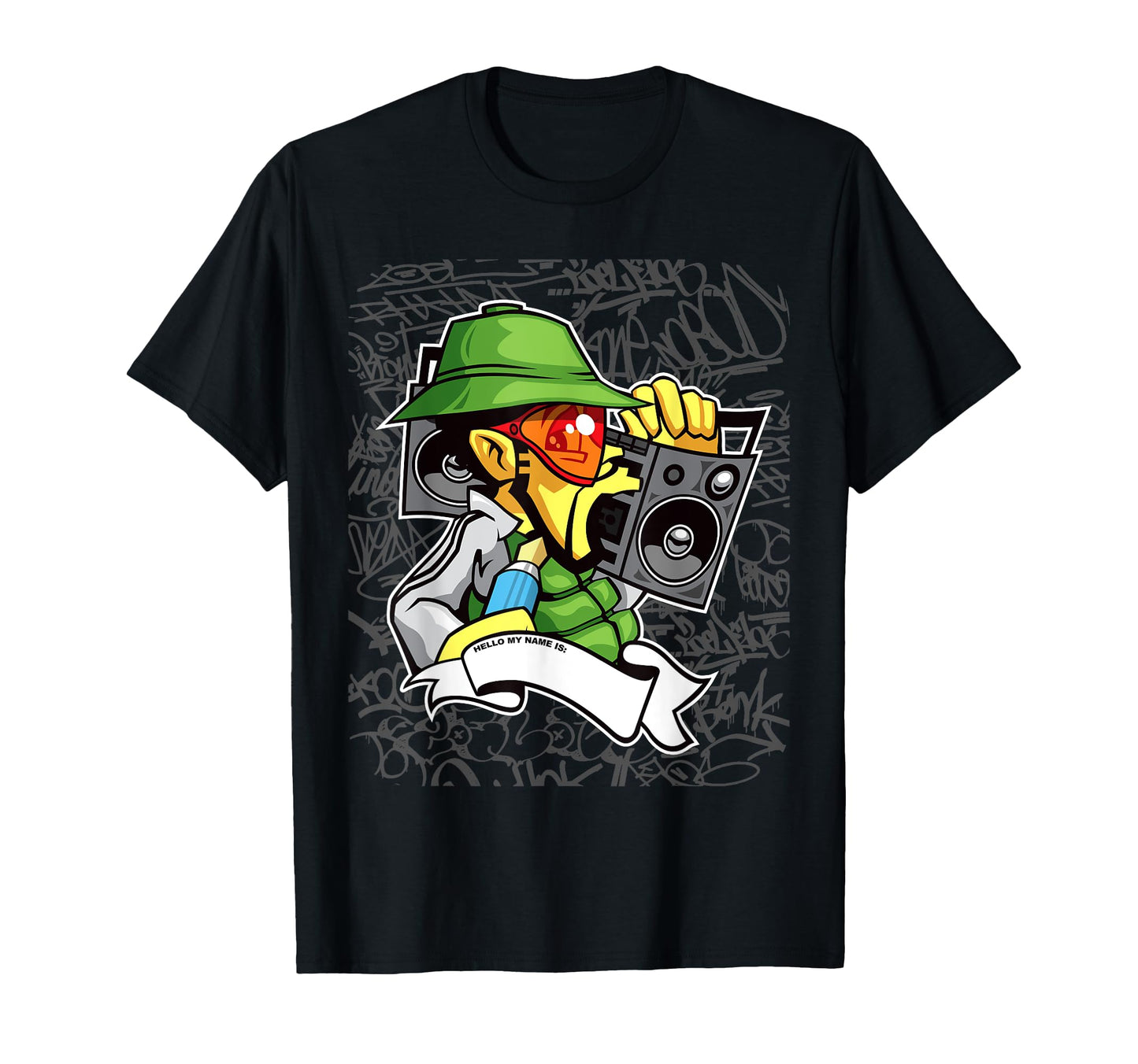 Hip Hop B Graffiti Character Old T-Shirt - Casual Everyday Wear Unisex - T-Shirt, Sweatshirt, Hoodie