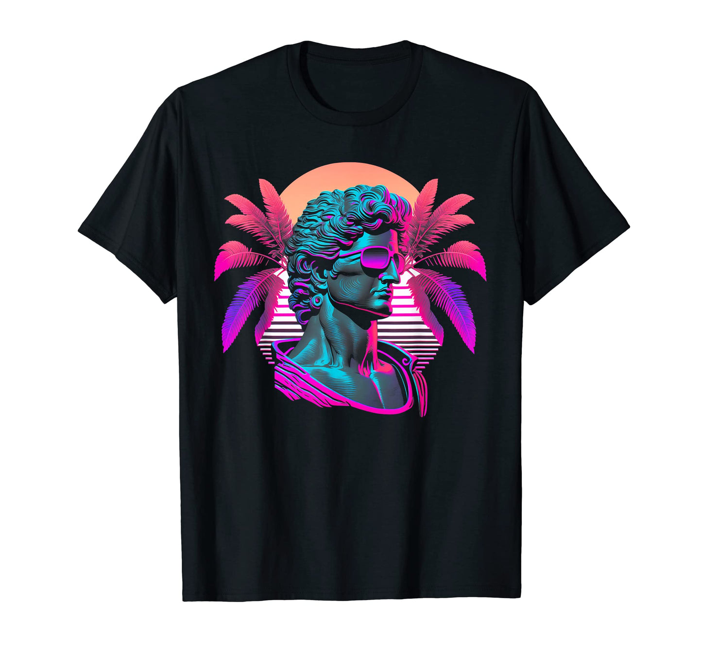 Greek Statue Vaporwave Retrowave T-Shirt - Casual Everyday Wear Men Women - T-Shirt, Sweatshirt, Hoodie