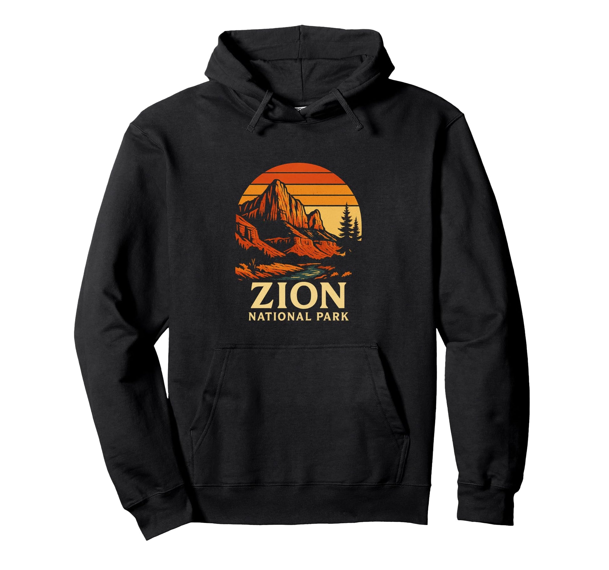Zion National Park Sunset Hoodie - Streetwear Style for Adults - T-Shirt, Sweatshirt, Hoodie
