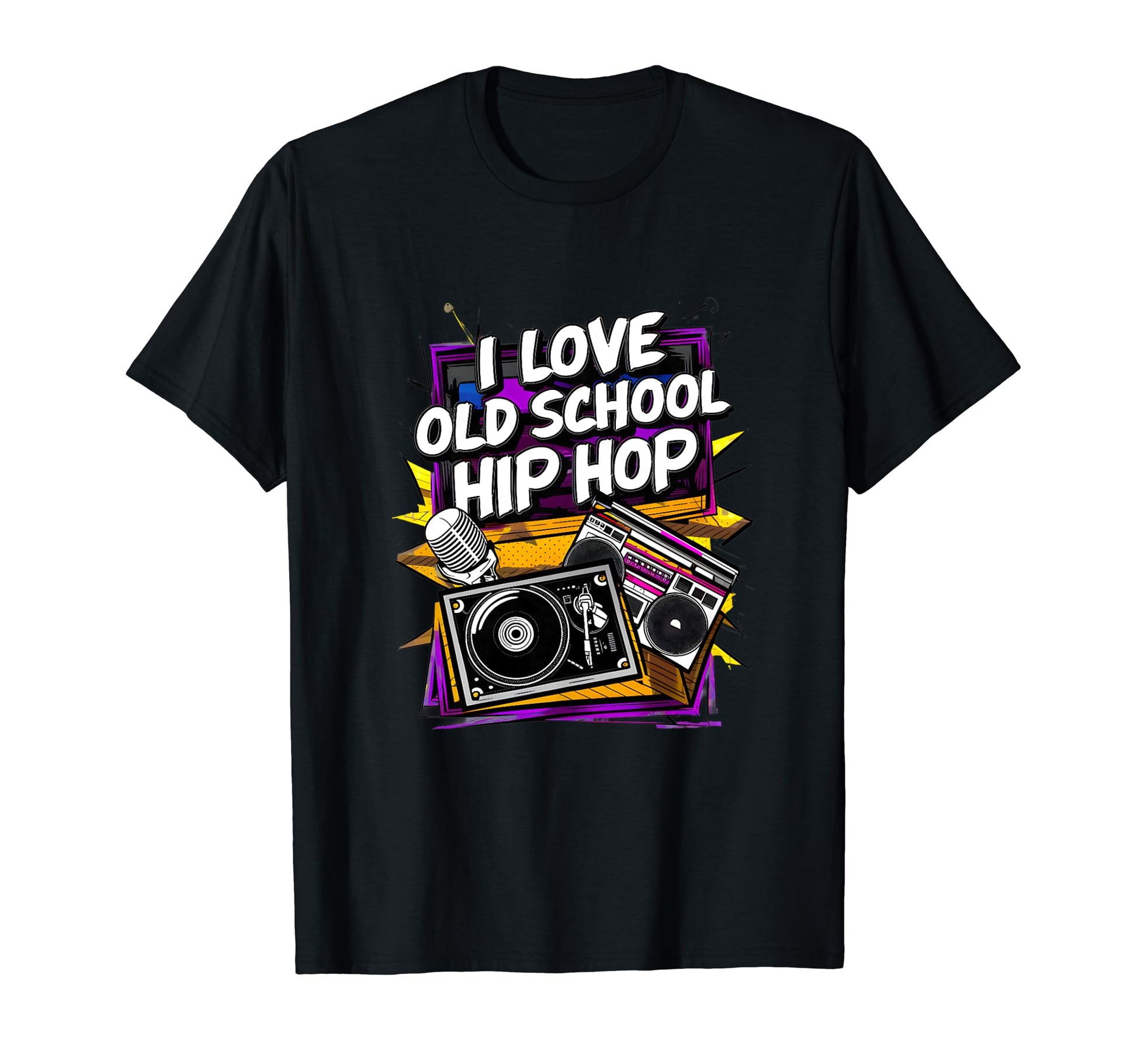I Love Old School Hip Hop Urban Rap T-Shirt - Trendy Graphic Men Women - T-Shirt, Sweatshirt, Hoodie