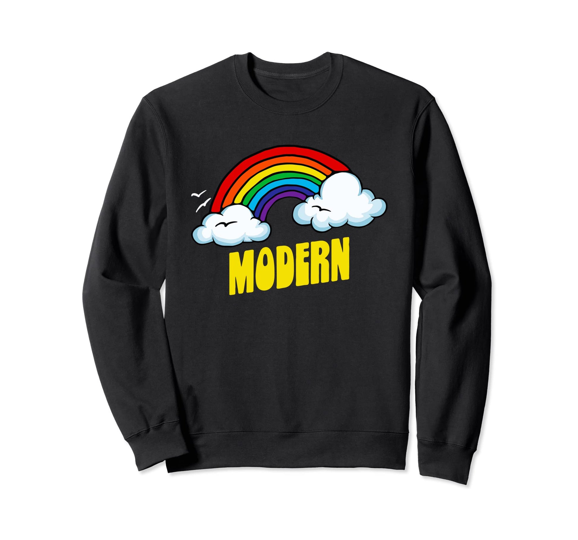Modern Funny Sarcastic 80S Rainbow Sweatshirt - Graphic Print Unisex - T-Shirt, Sweatshirt, Hoodie