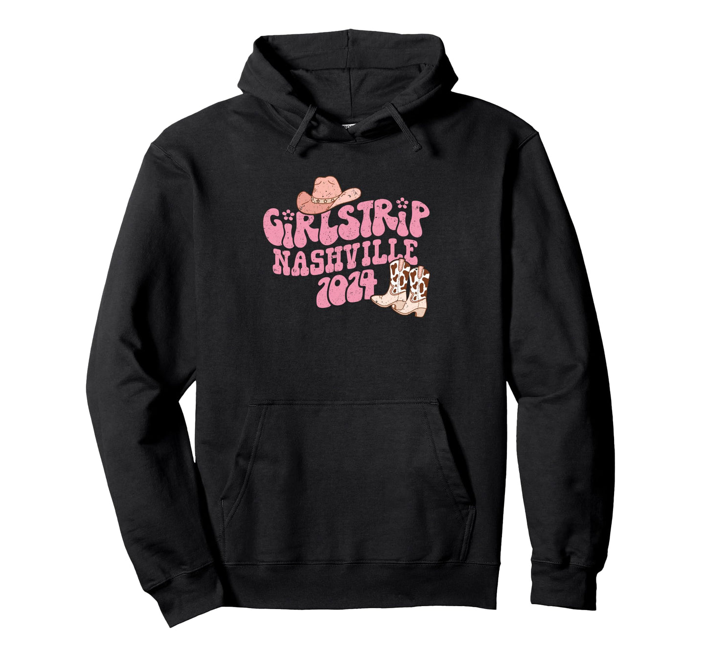 Trip Nashville 2024 Groovy Cowboy Hoodie - Fun Novelty Design Unisex - T-Shirt, Sweatshirt, Hoodie