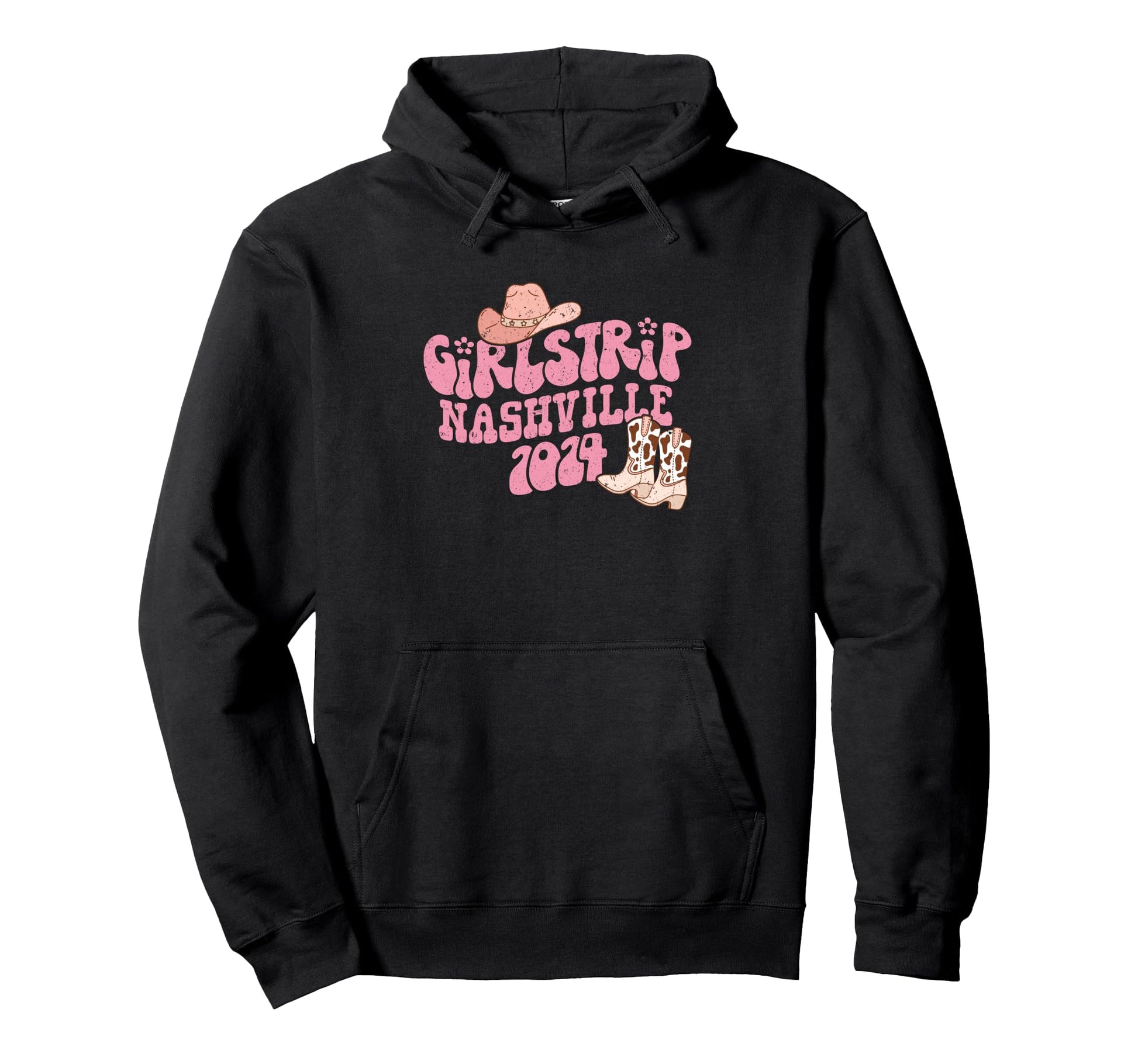 Trip Nashville 2024 Groovy Cowboy Hoodie - Fun Novelty Design Unisex - T-Shirt, Sweatshirt, Hoodie