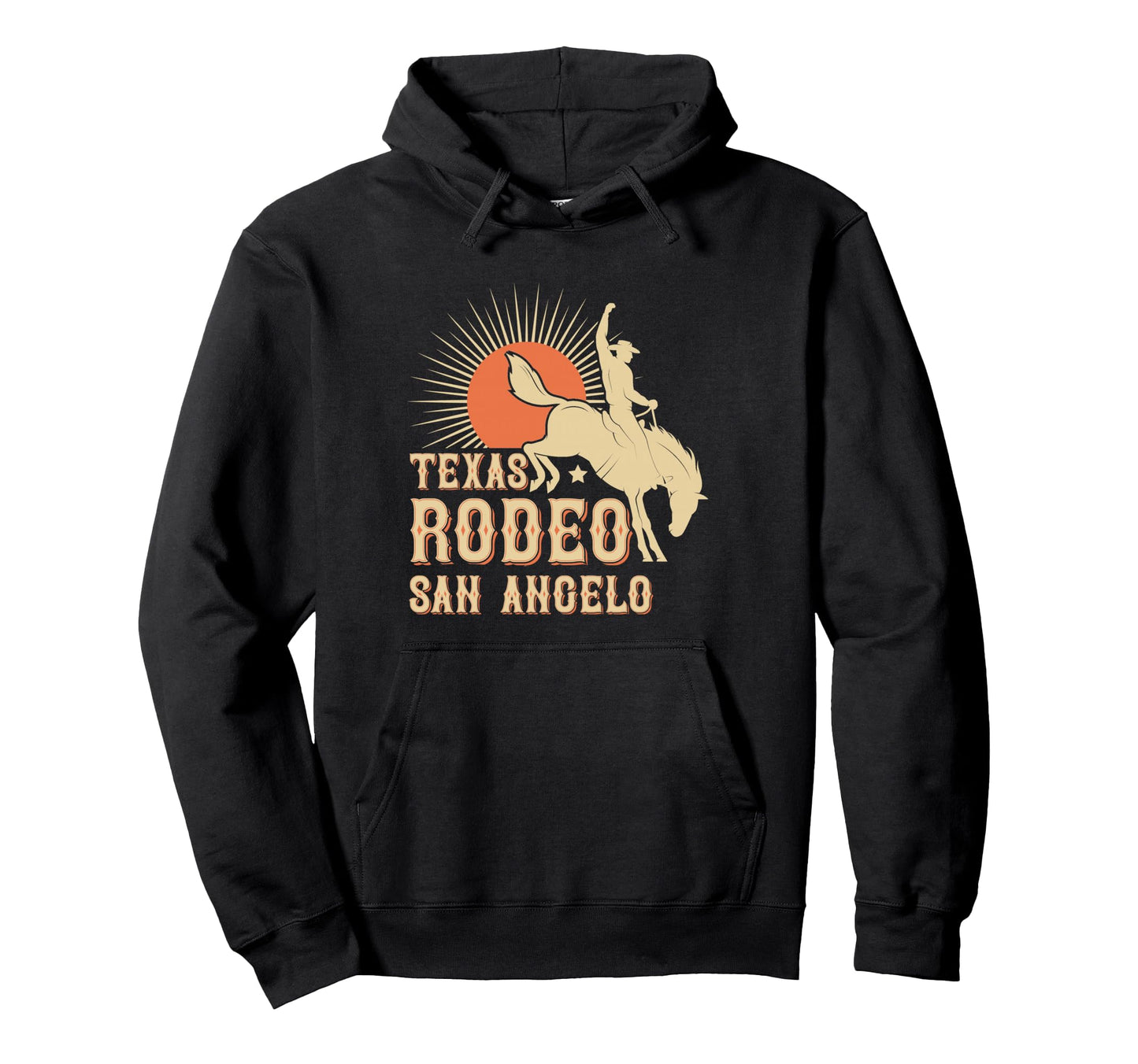 San Angelo Texas Rodeo Western Cowboy Hoodie - Trendy Graphic Men Women - T-Shirt, Sweatshirt, Hoodie