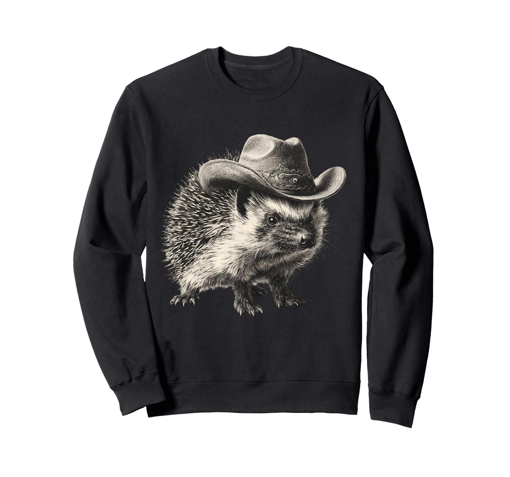 Hedgehog Cowboy Rodeo Cowgirl Sweatshirt - Aesthetic Graphic Men Women - T-Shirt, Sweatshirt, Hoodie