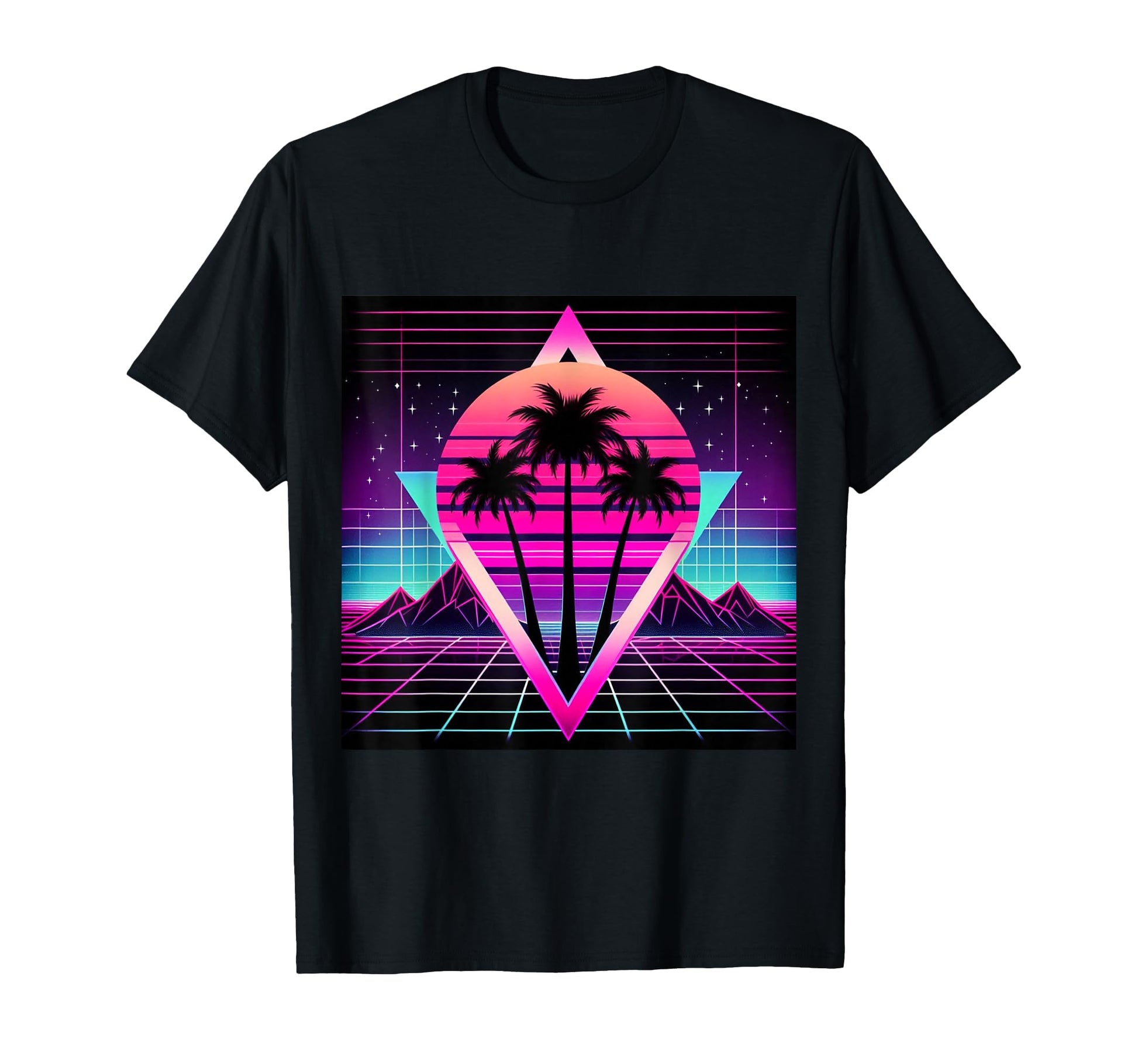 Synthwave Inspired 80S Vaporwave Palm T-Shirt - Trendy Graphic Unisex - T-Shirt, Sweatshirt, Hoodie