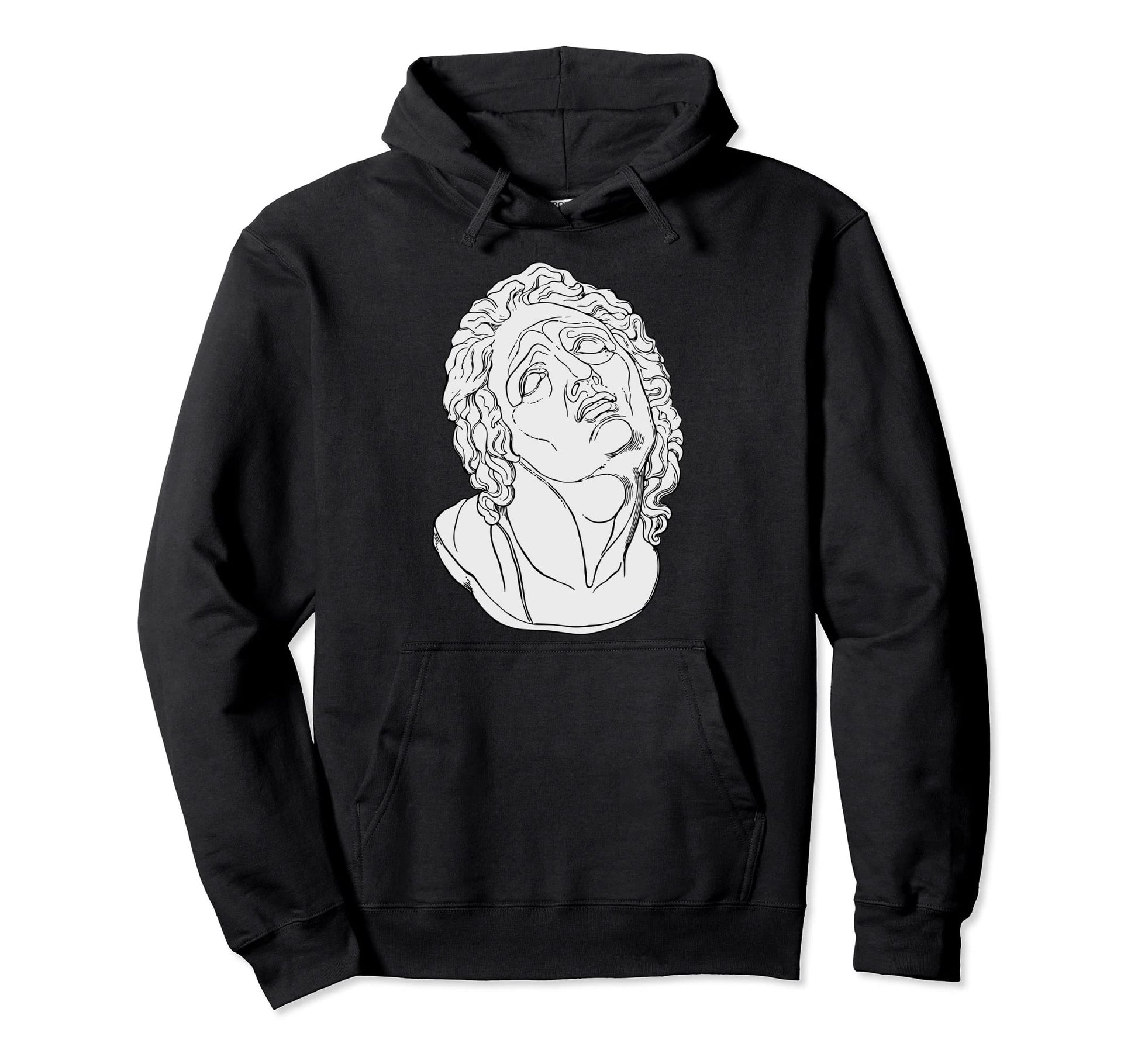 Vaporwave Roman Bust Steam Wave Hoodie - Minimalist Print Men Women - T-Shirt, Sweatshirt, Hoodie