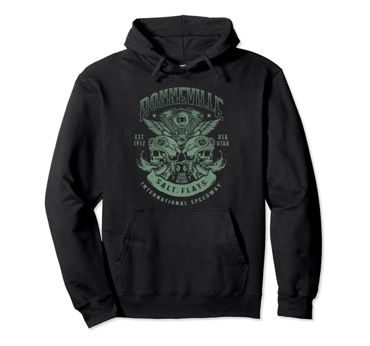 Bonneville Salt Flats Motorcycle Hoodie - Streetwear Style for Adults - T-Shirt, Sweatshirt, Hoodie