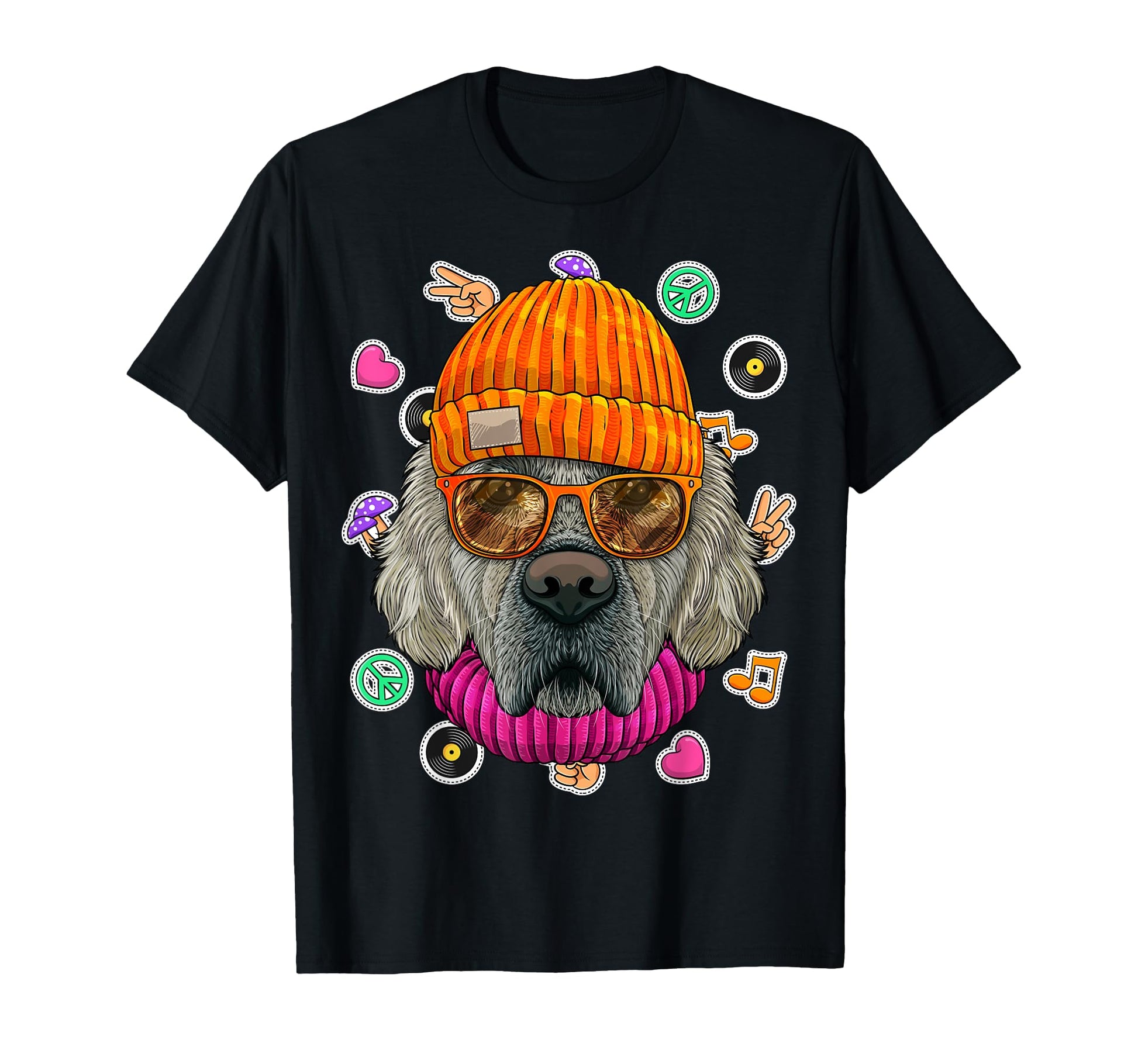 Hipster Golden Retriever Geek Nerd T-Shirt - Minimalist Print Men Women - T-Shirt, Sweatshirt, Hoodie