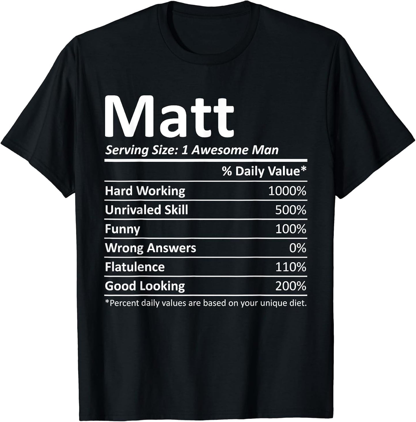 Custom Christmas Father's Day Men Nutrition Facts - Adult & Kids T-Shirts, Sweatshirts & Hoodies apparel design preview 1