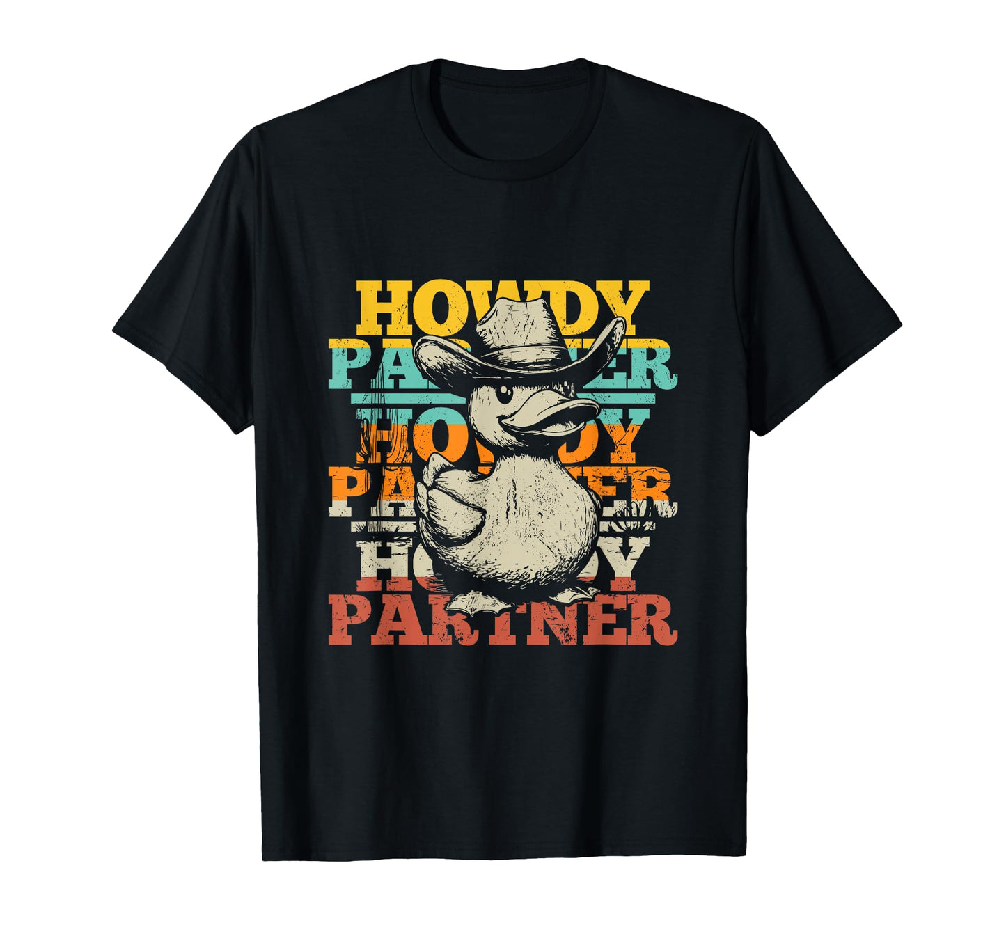Howdy Partner Raccoon Cowboy Hat T-Shirt - Fun Novelty Design for Adults - T-Shirt, Sweatshirt, Hoodie