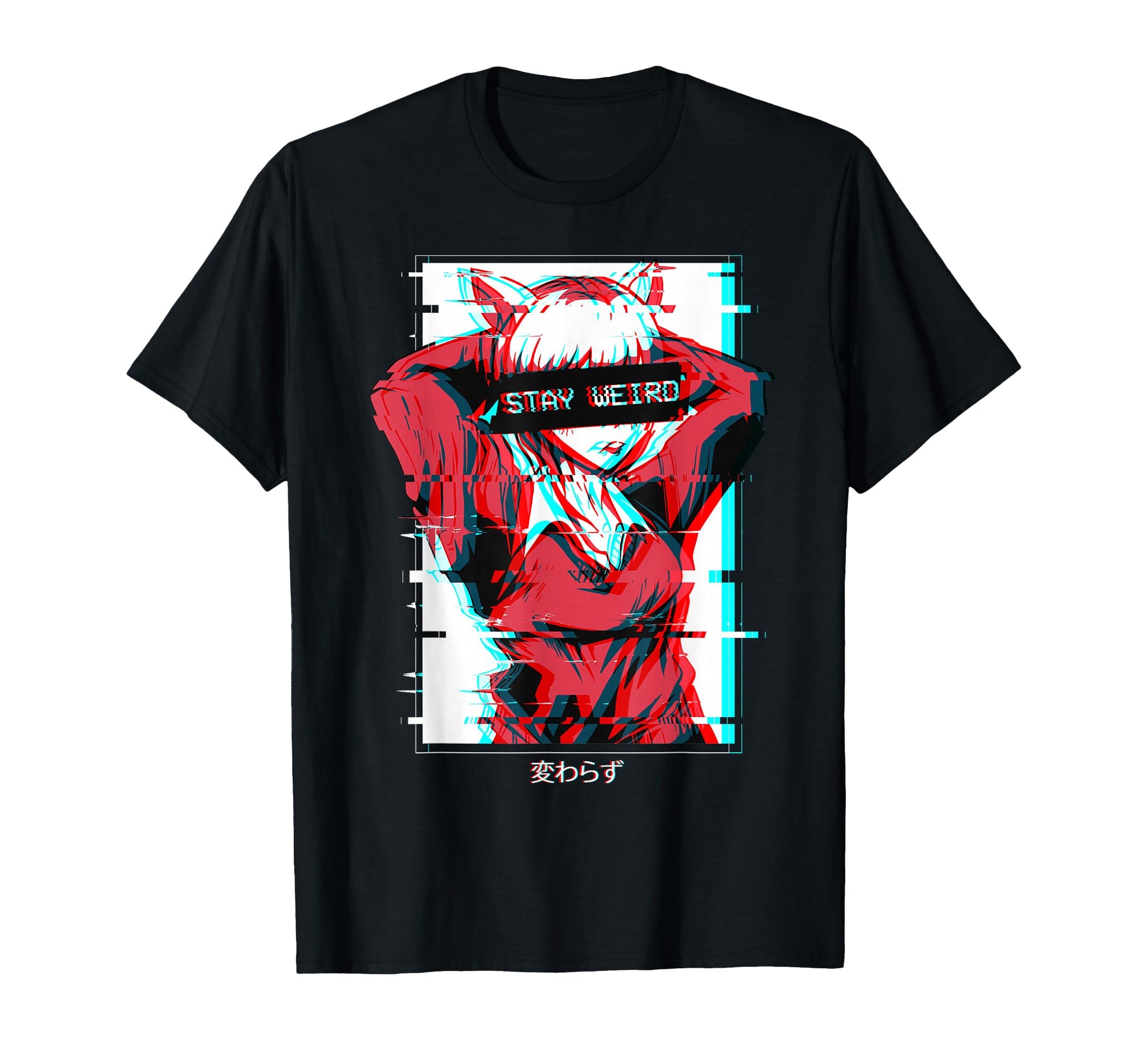 Stay Weird Anime Japanese Vaporwave T-Shirt - Aesthetic Graphic Men Women - T-Shirt, Sweatshirt, Hoodie