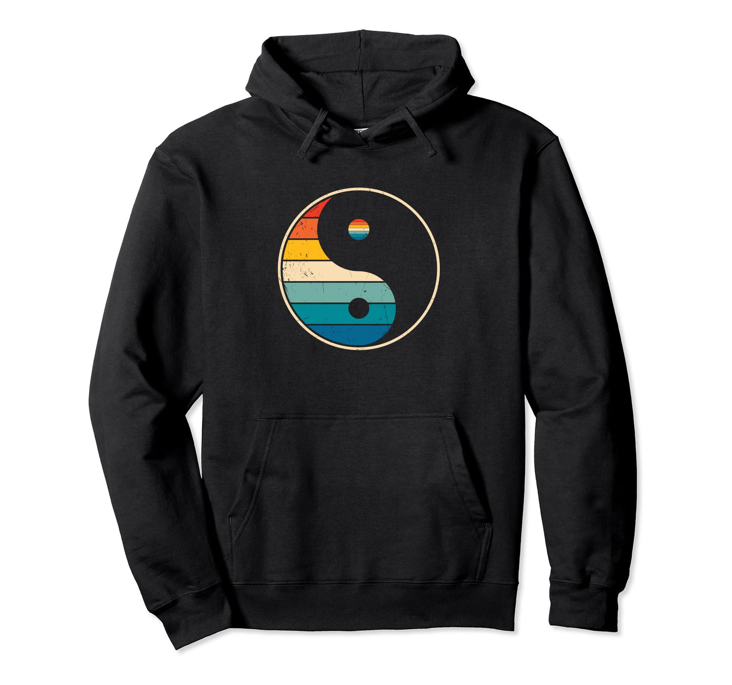 Yin Yang 80S Minimalist Hoodie - Unique Graphic Men Women - T-Shirt, Sweatshirt, Hoodie