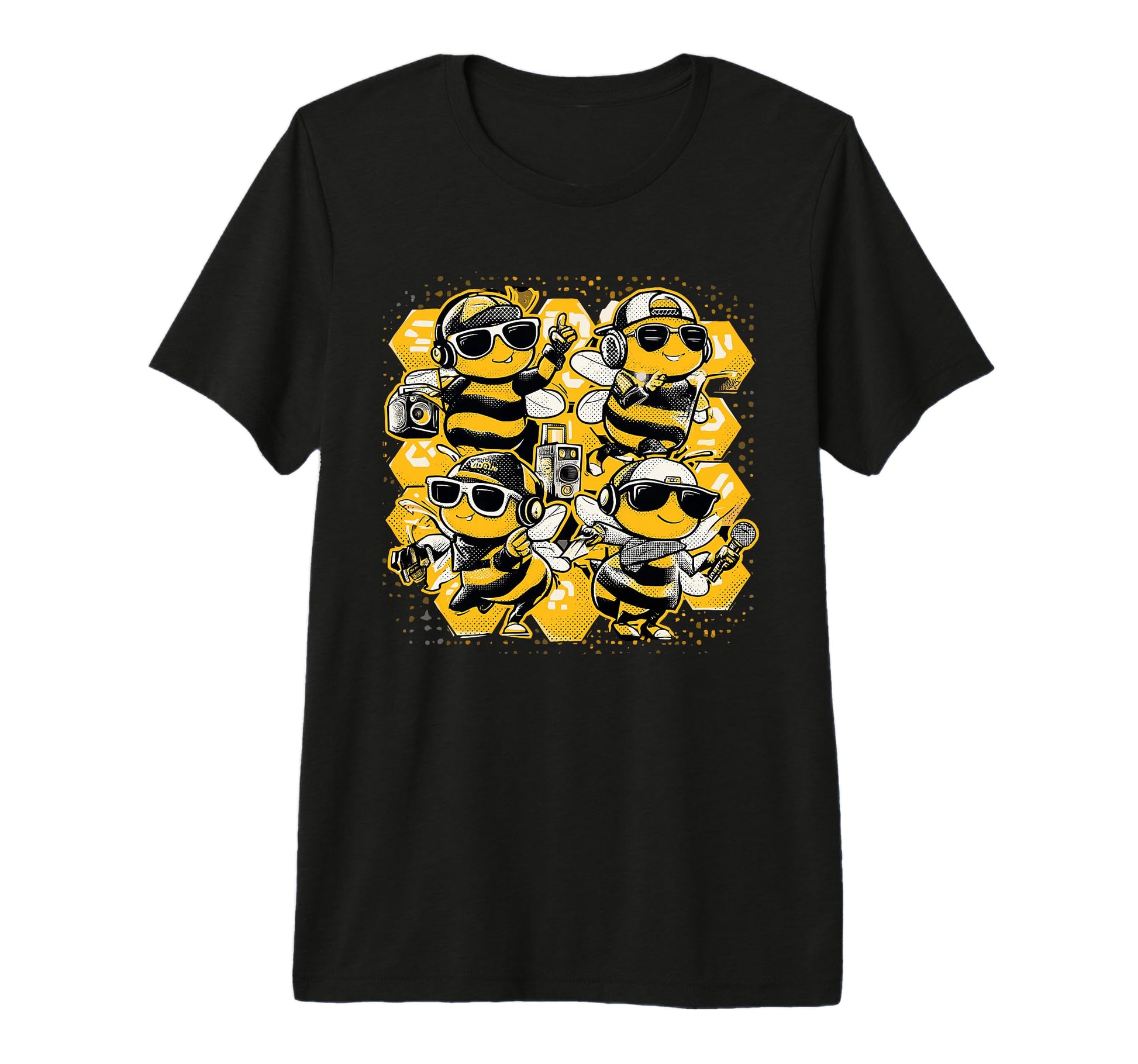 Bees Hip Hop Dance Crew Old School T-Shirt - Custom Art Print Men Women - T-Shirt, Sweatshirt, Hoodie