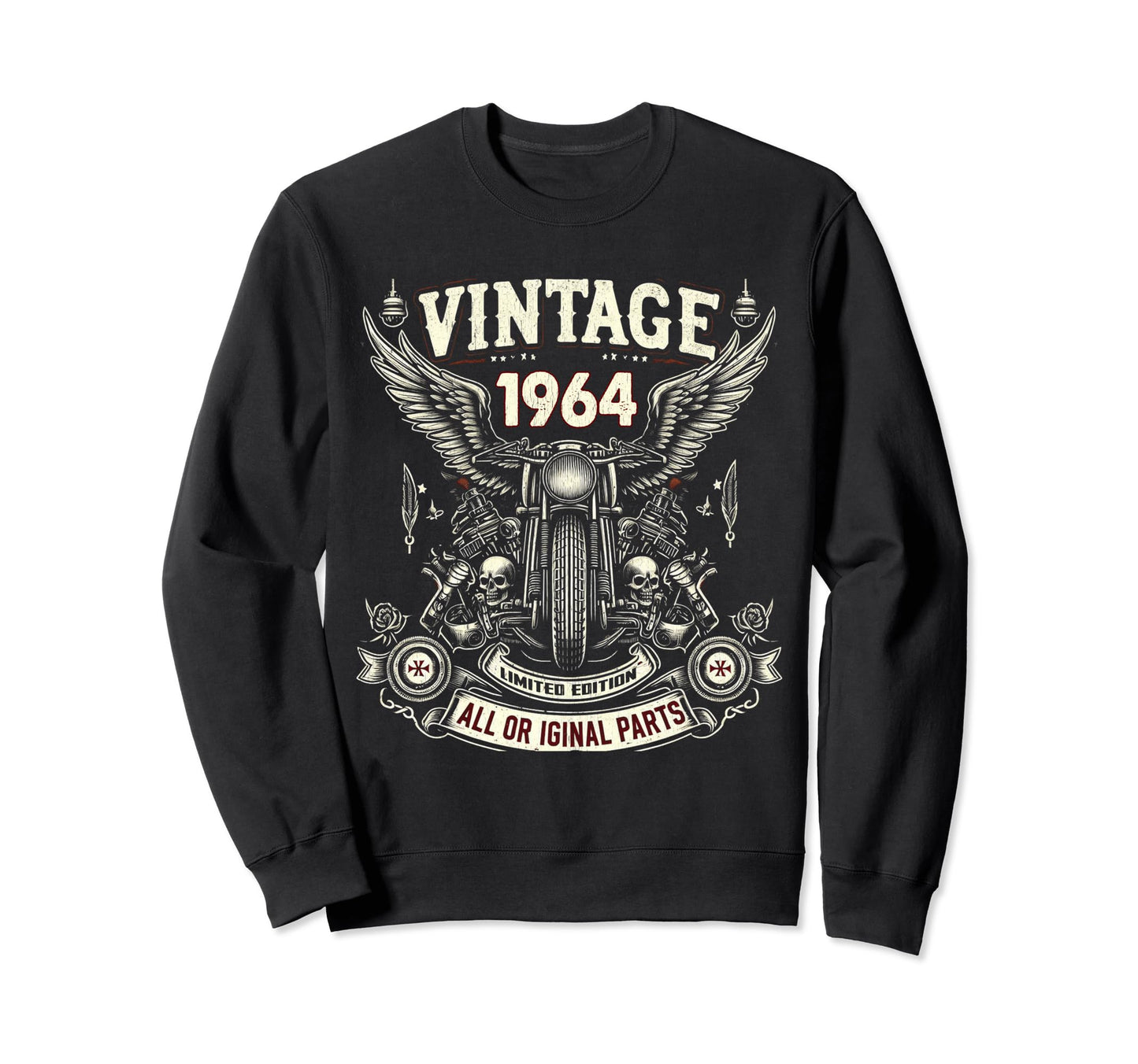1964 Born 1964 60Th Birthday Sweatshirt - Fun Novelty Design for Adults - T-Shirt, Sweatshirt, Hoodie
