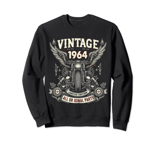 1964 Born 1964 60Th Birthday Sweatshirt - Fun Novelty Design for Adults - T-Shirt, Sweatshirt, Hoodie