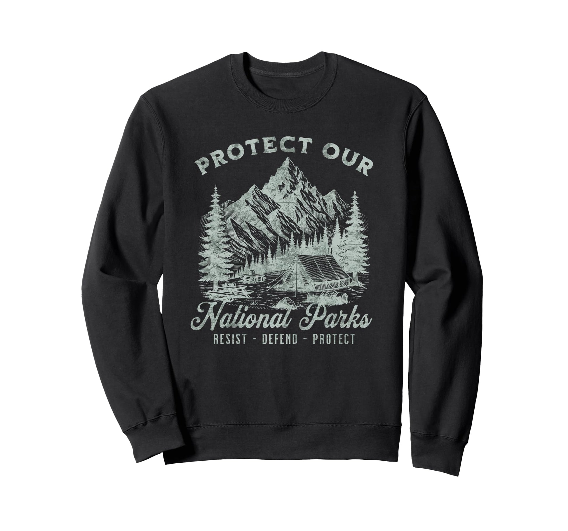Protect National Parks Defend Sweatshirt - Trendy Graphic for Adults - T-Shirt, Sweatshirt, Hoodie