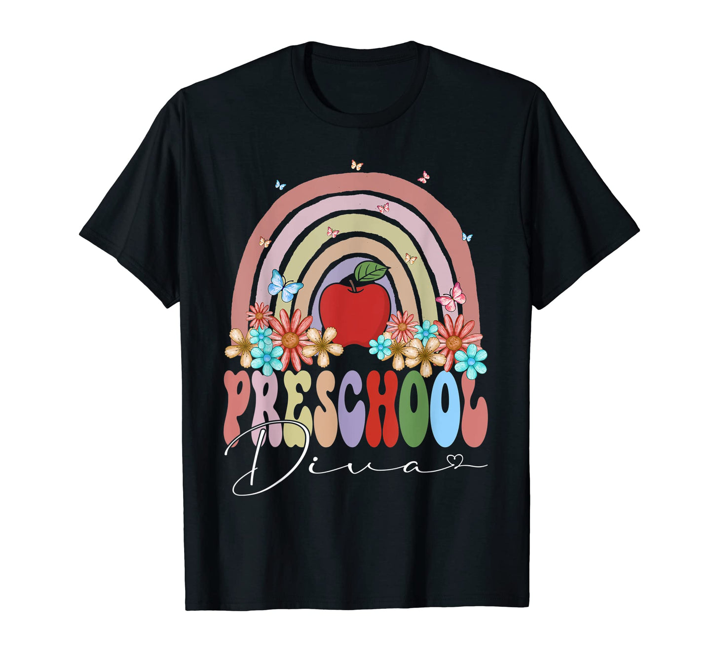 Preschool Diva Back To School Rainbow T-Shirt - Streetwear Style Men Women - T-Shirt, Sweatshirt, Hoodie