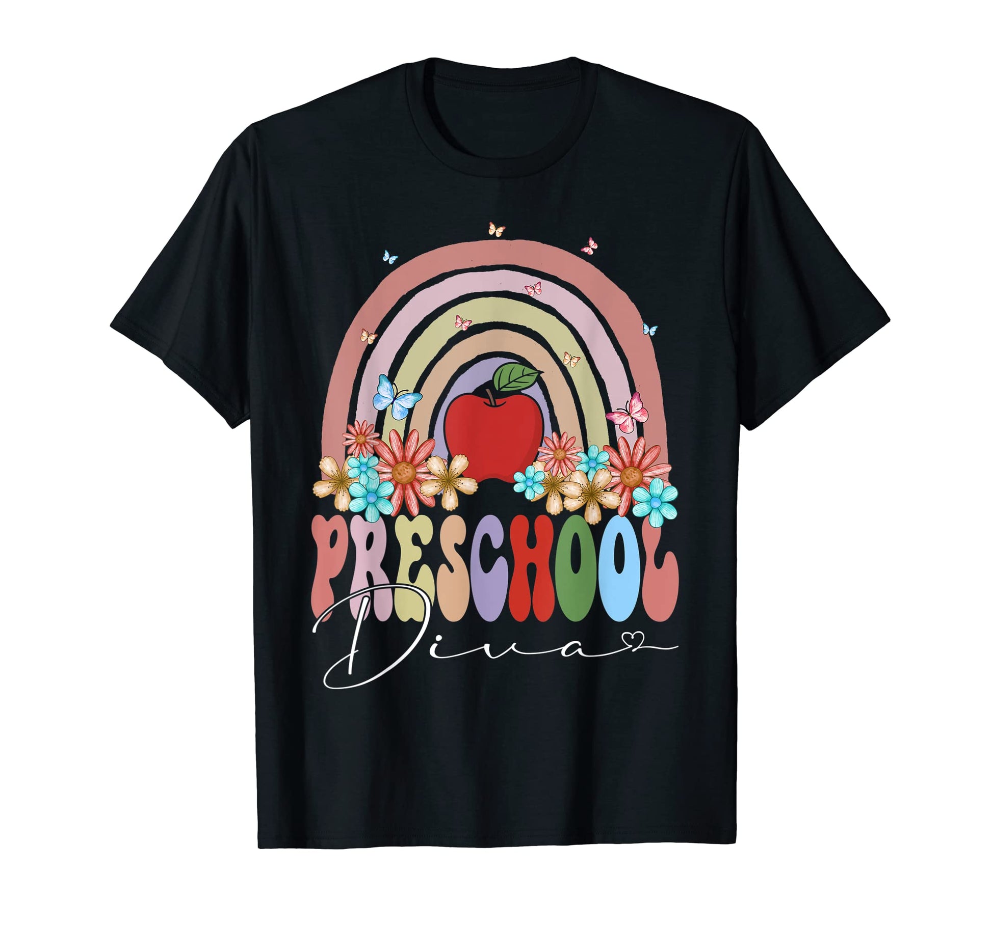 Preschool Diva Back To School Rainbow T-Shirt - Streetwear Style Men Women - T-Shirt, Sweatshirt, Hoodie