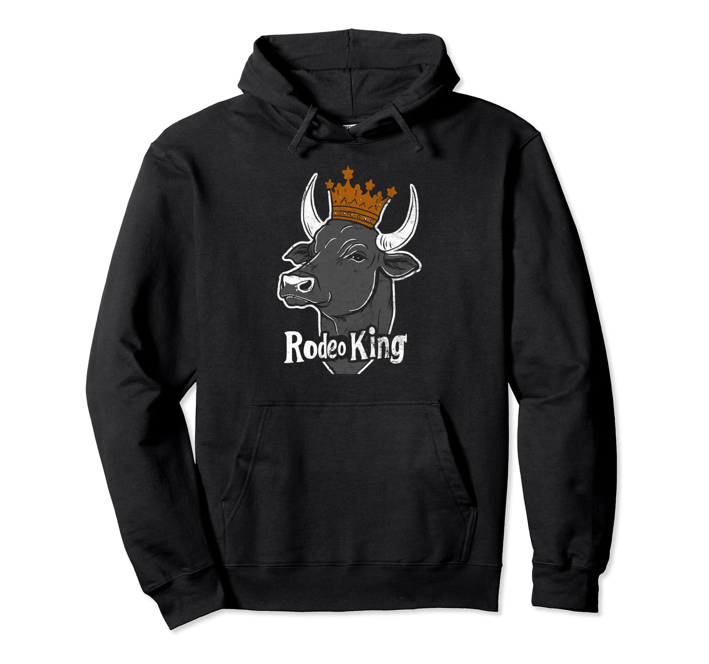 Rodeo King Wild West Mens Cowboy Bull Hoodie - Unique Graphic Men Women - T-Shirt, Sweatshirt, Hoodie