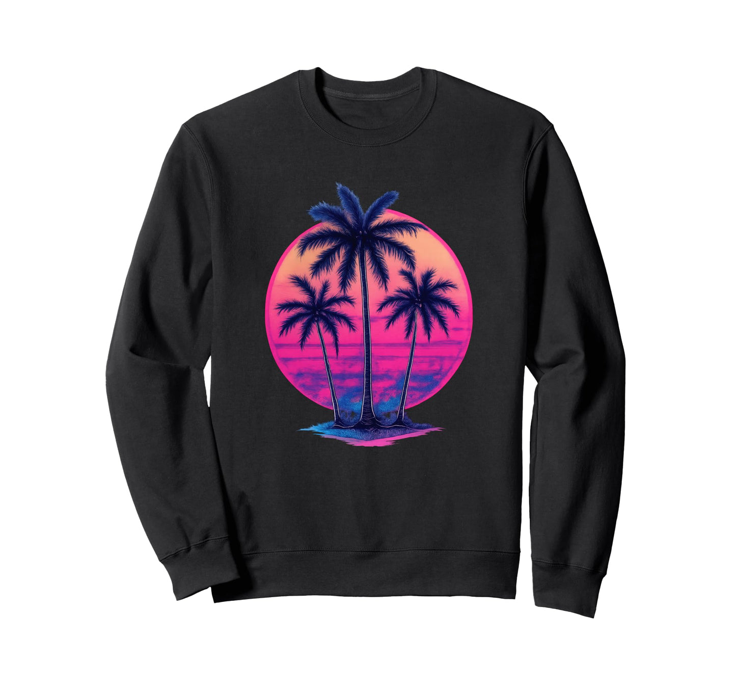 Palm Trees Vaporwave Aesthetic Sweatshirt - Streetwear Style Unisex - T-Shirt, Sweatshirt, Hoodie