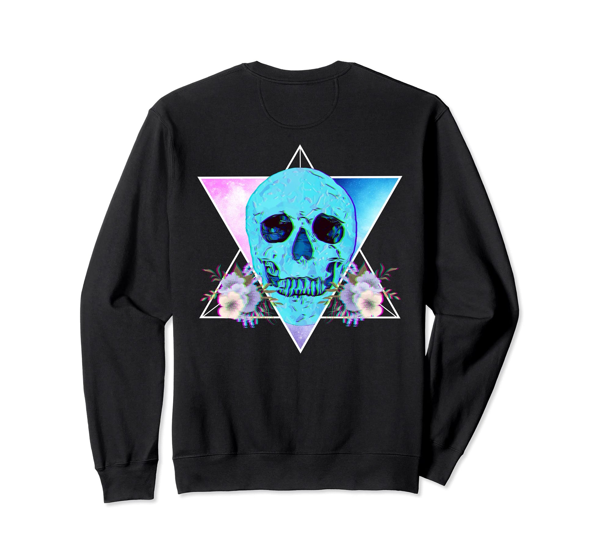 Vaporwave Aesthetic Japanese Skull Sweatshirt - Fun Novelty Design Unisex - T-Shirt, Sweatshirt, Hoodie