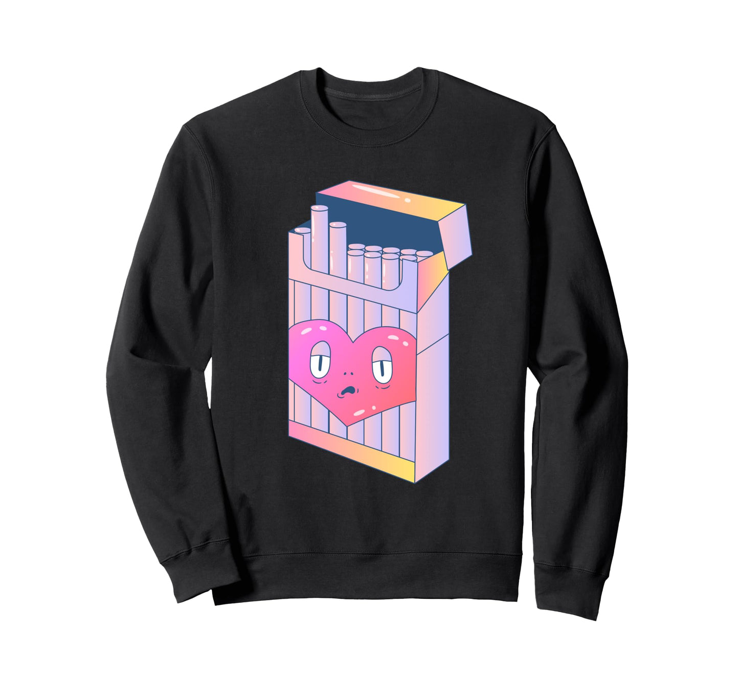 Moody Egirl Eboy Heart Cigarette Soft Sweatshirt - Streetwear Style Unisex - T-Shirt, Sweatshirt, Hoodie