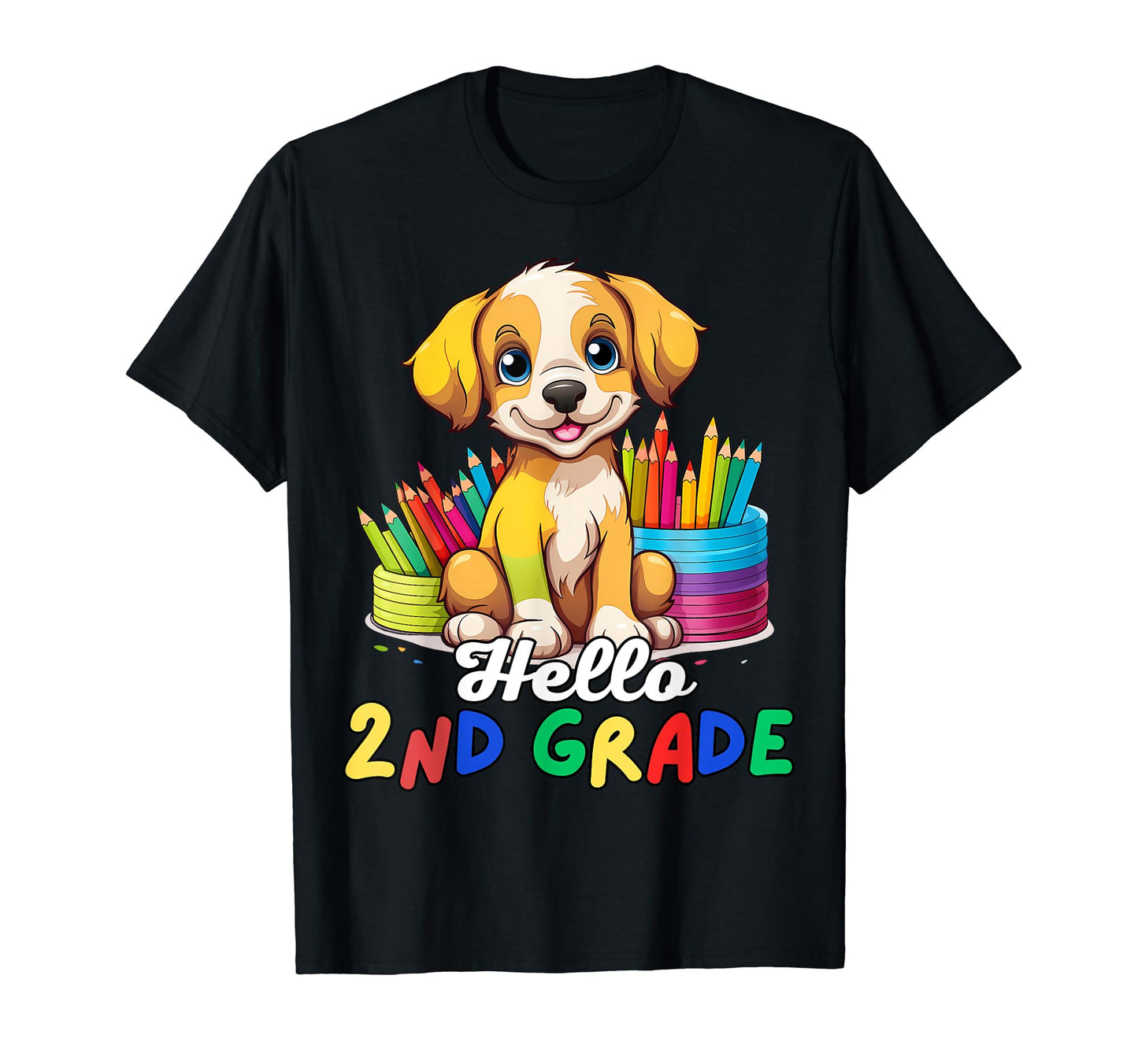 Hello 2Nd Grade Back To School First Day T-Shirt - Trendy Graphic Unisex - T-Shirt, Sweatshirt, Hoodie