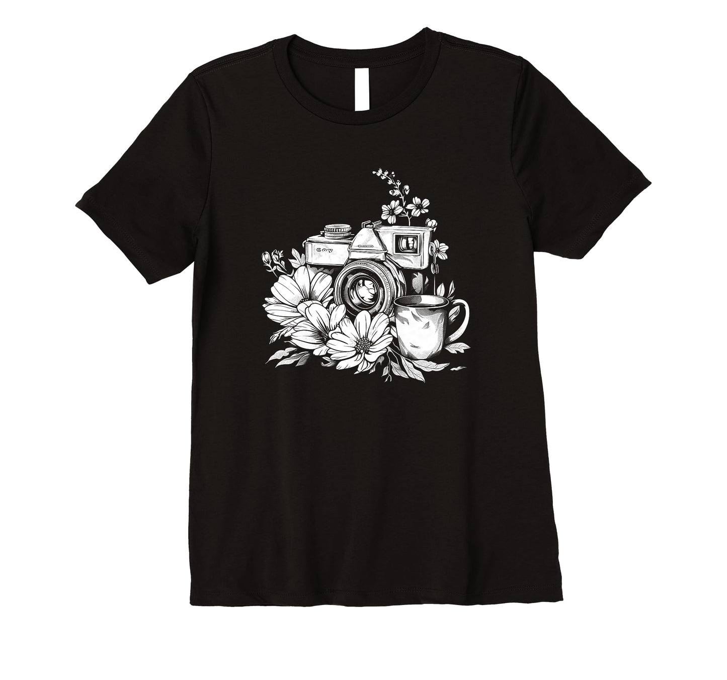 Womens Photographer Coffee Camera T-Shirt - Streetwear Style for Adults - T-Shirt, Sweatshirt, Hoodie