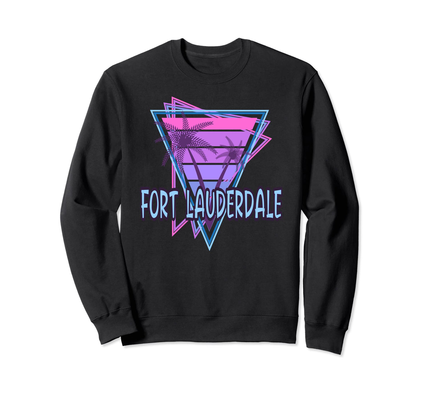 Fort Lauderdale Vacation Vaporwave Sweatshirt - Fun Novelty Design Unisex - T-Shirt, Sweatshirt, Hoodie