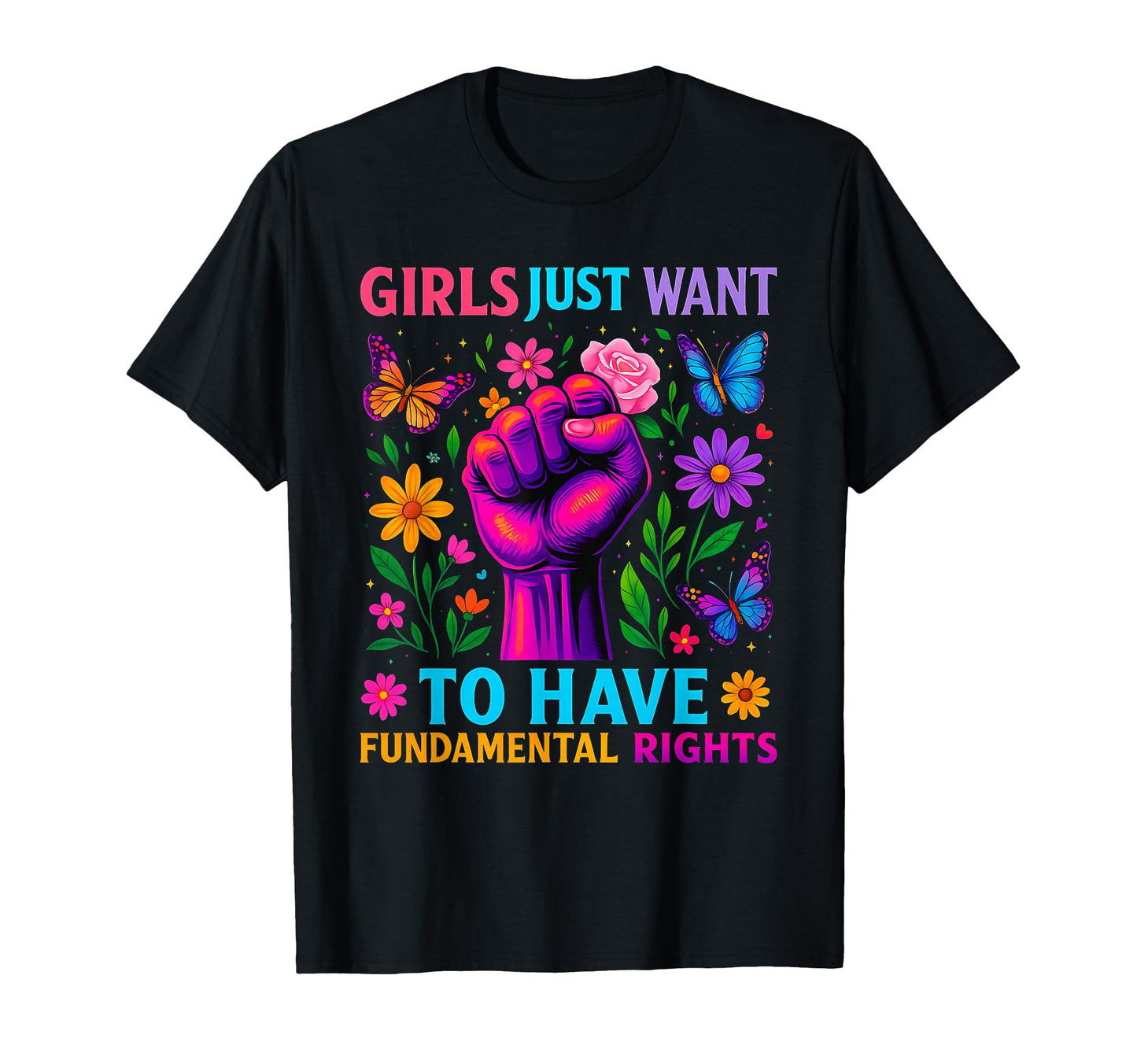 Just Want Boho Floral Womens Equality T-Shirt - Novelty Apparel for Adults - T-Shirt, Sweatshirt, Hoodie