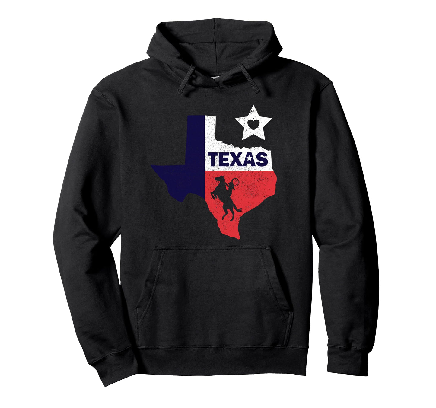 Texas Lone Star State Horse Cowboy And Rodeo Hoodie - Graphic Print Unisex - T-Shirt, Sweatshirt, Hoodie