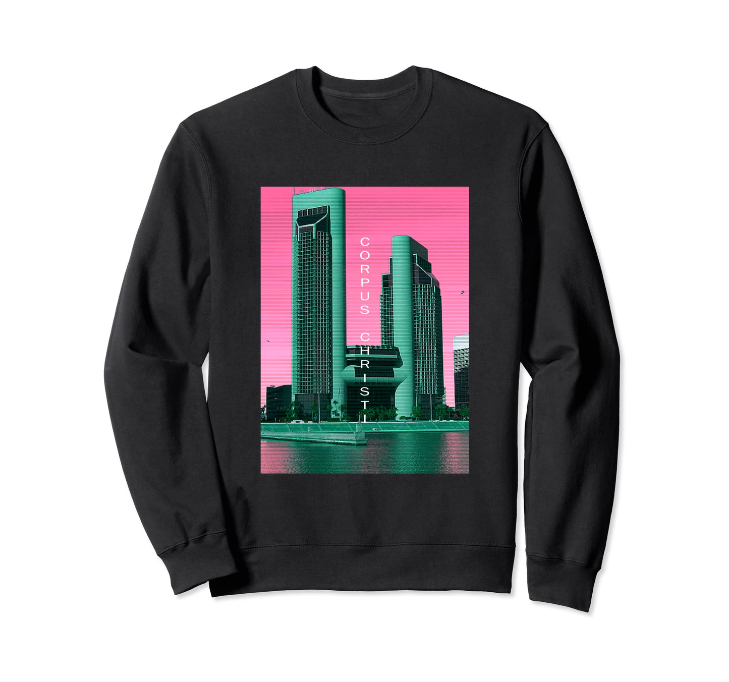 Texas Vaporwave Aesthetic Souvenir Sweatshirt - Custom Art Print Men Women - T-Shirt, Sweatshirt, Hoodie