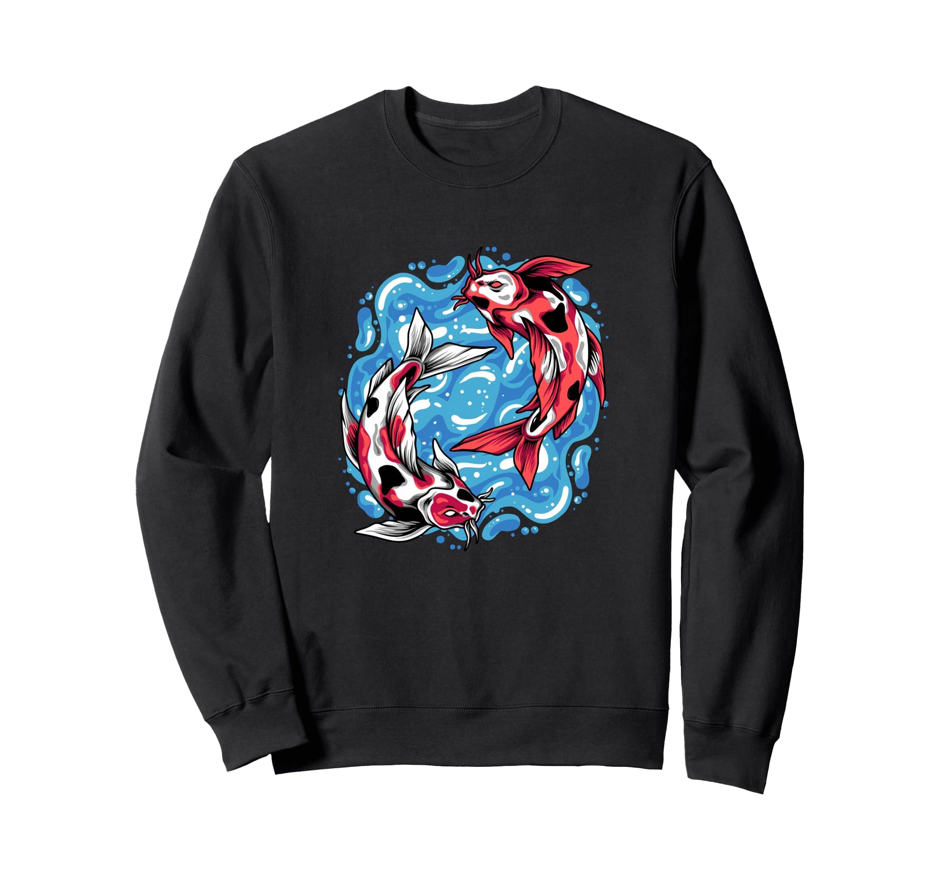 Ying Yang Koi Japan Aesthetic Edgy Sweatshirt - Novelty Apparel for Adults - T-Shirt, Sweatshirt, Hoodie