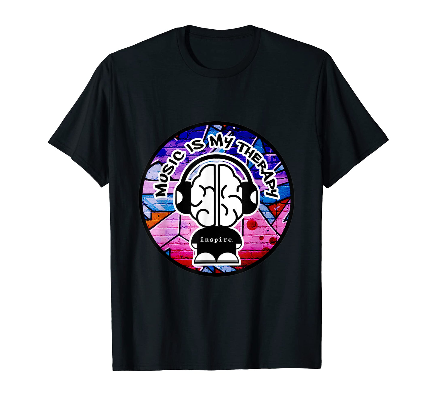 Inspire Brand Music Is My Therapy T-Shirt - Aesthetic Graphic Men Women - T-Shirt, Sweatshirt, Hoodie