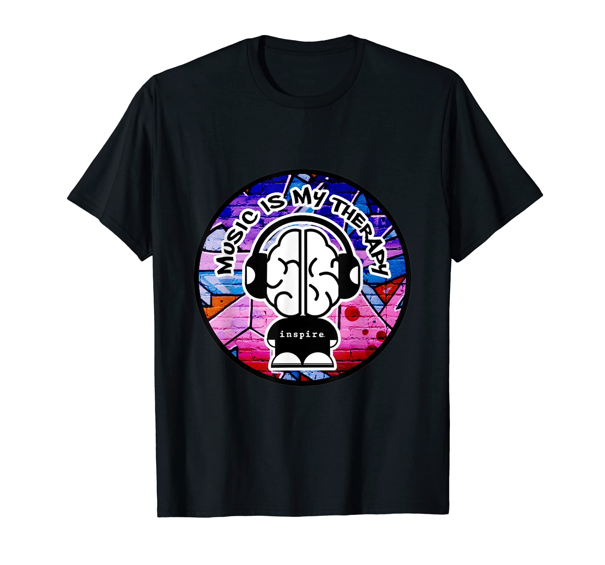Inspire Brand Music Is My Therapy T-Shirt - Aesthetic Graphic Men Women - T-Shirt, Sweatshirt, Hoodie