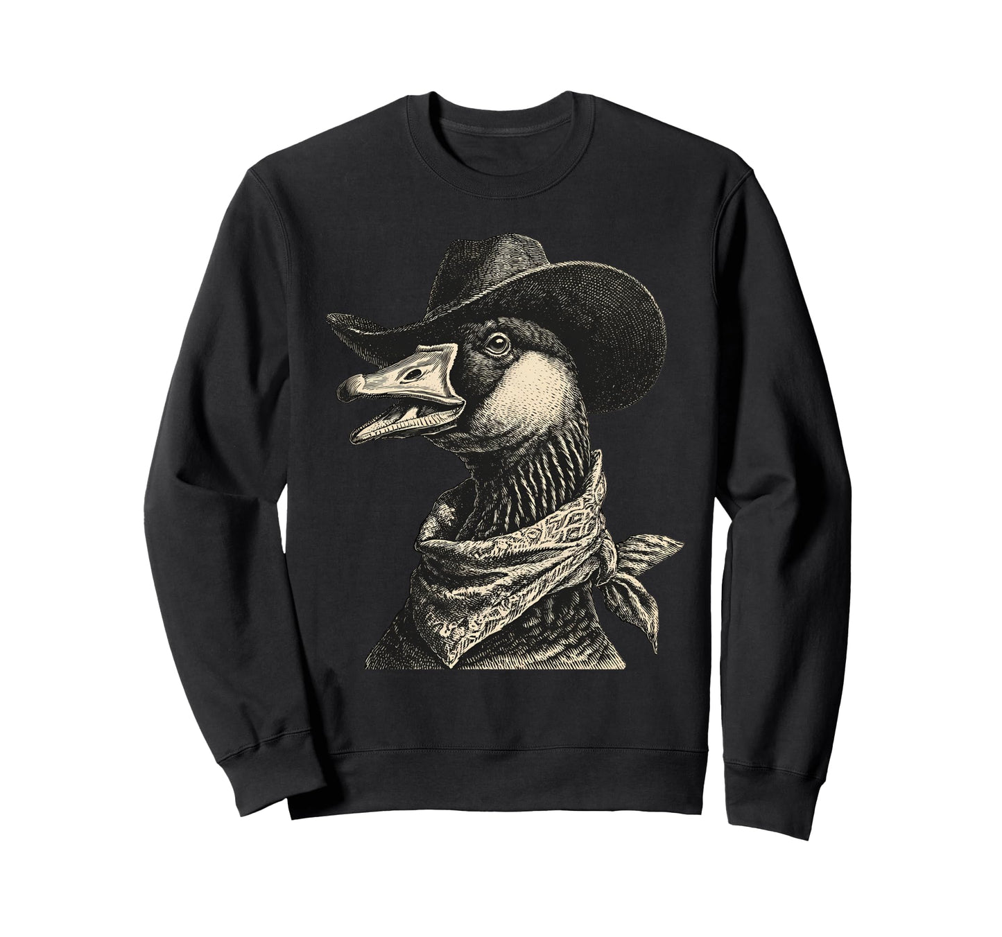 Country Cowboy Goose Rodeo Cowgirl Sweatshirt - Minimalist Print Men Women - T-Shirt, Sweatshirt, Hoodie