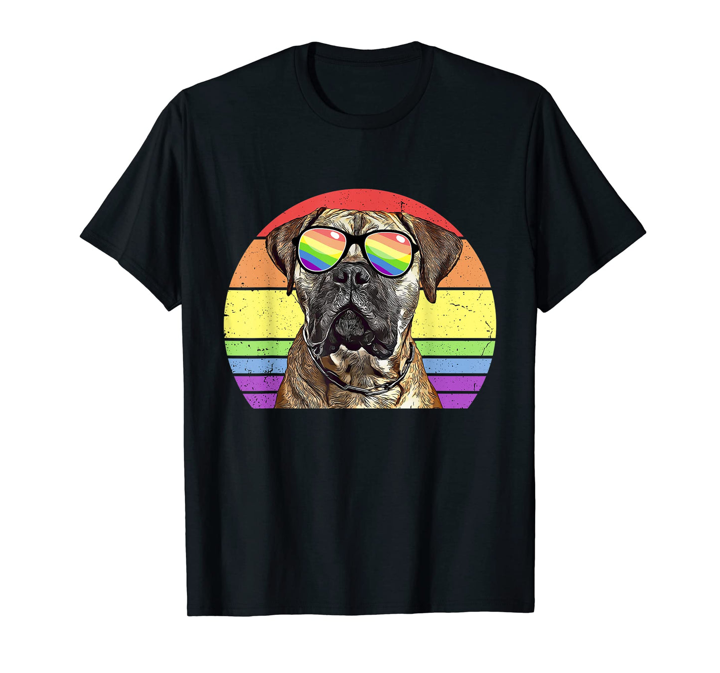 Lgbtq Bullmastiff Dog Rainbow Love Pride T-Shirt - Minimalist Print Unisex - T-Shirt, Sweatshirt, Hoodie