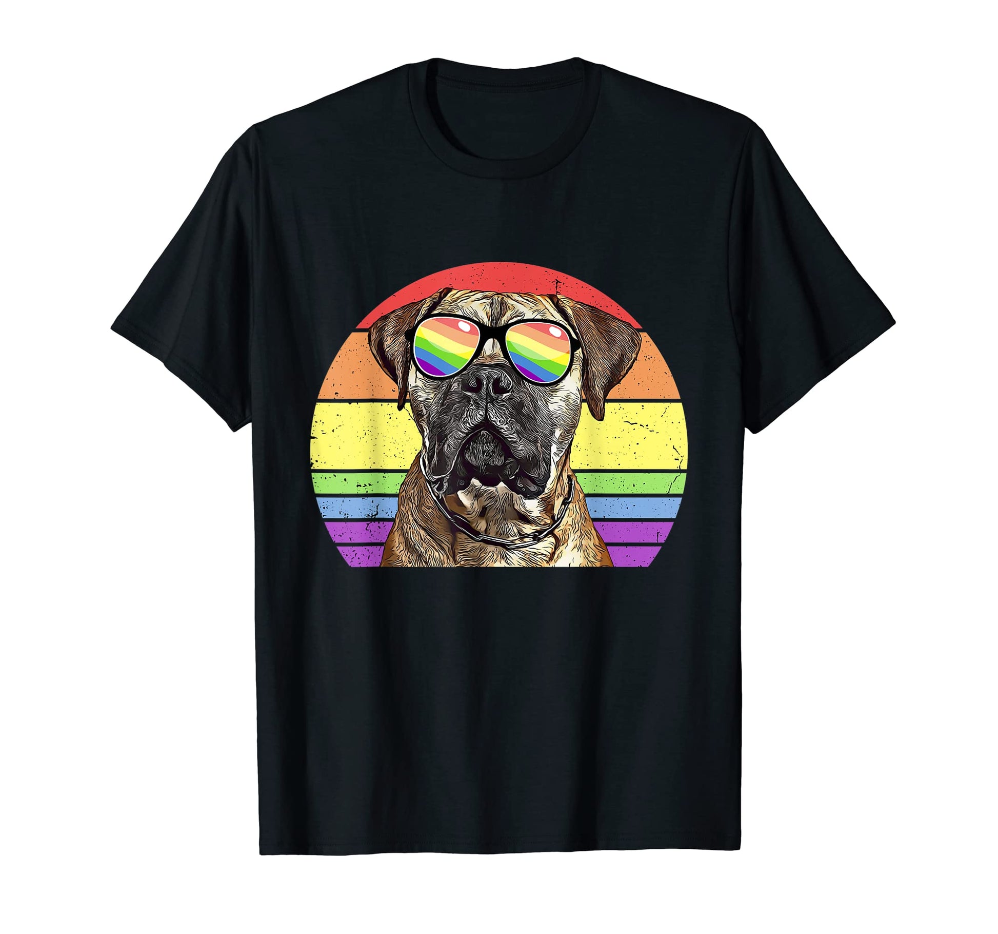 Lgbtq Bullmastiff Dog Rainbow Love Pride T-Shirt - Minimalist Print Unisex - T-Shirt, Sweatshirt, Hoodie