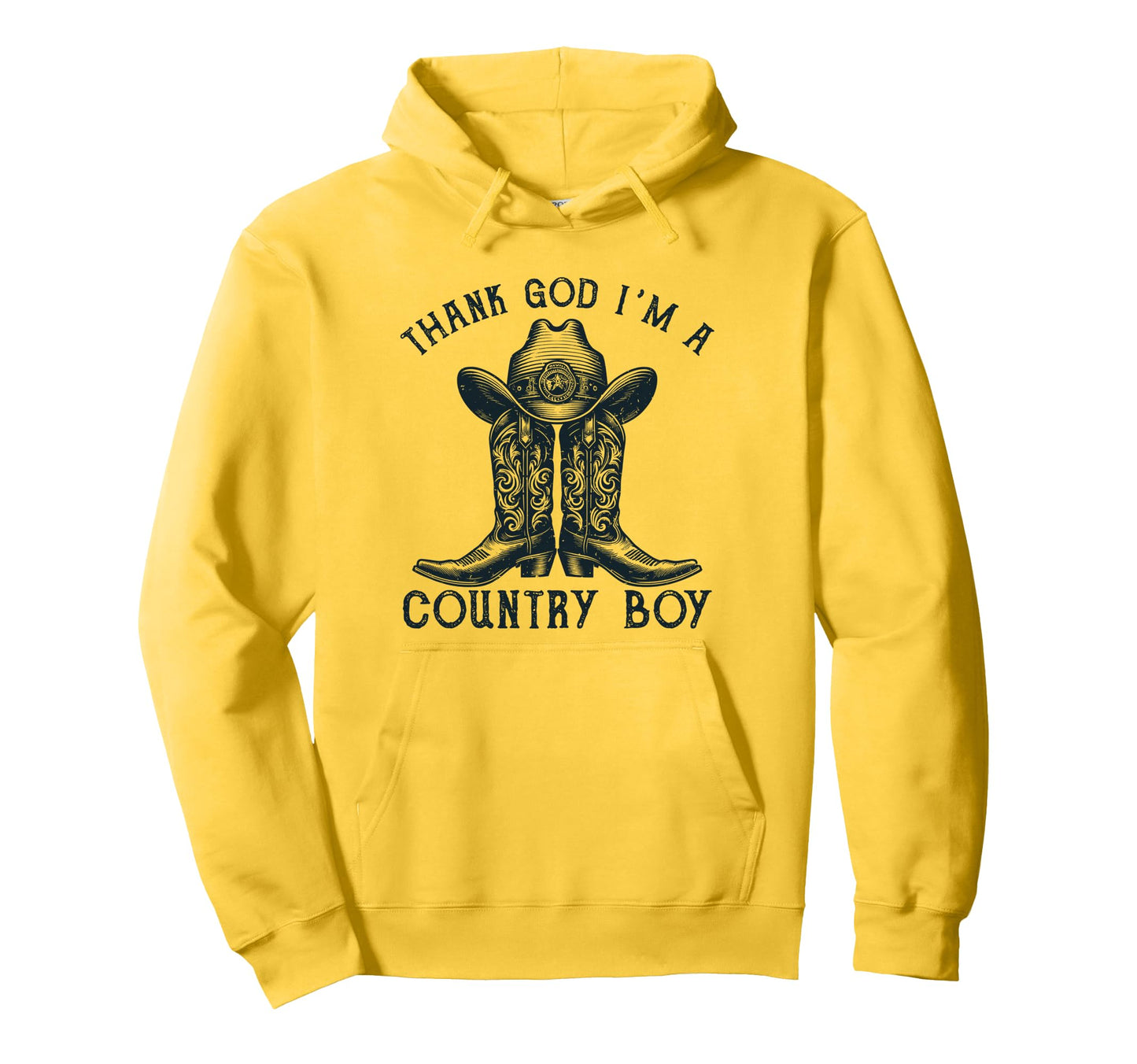 Thank God Im Country Music Cowboy Western Hoodie - Custom Art Print Unisex - T-Shirt, Sweatshirt, Hoodie